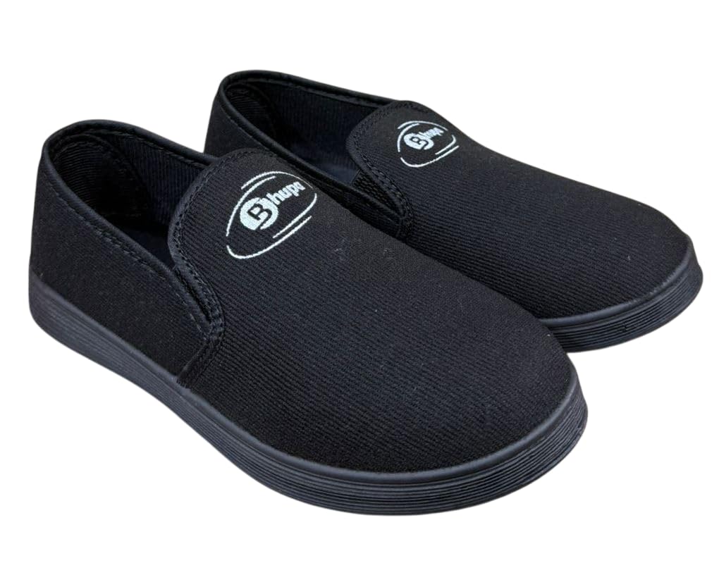 Men's Slip-on Loafer, Black, Synthetic Upper, Rubber Sole, Casual Walking Shoe, Textured Pattern, Flat Heel, Round Toe-image-30