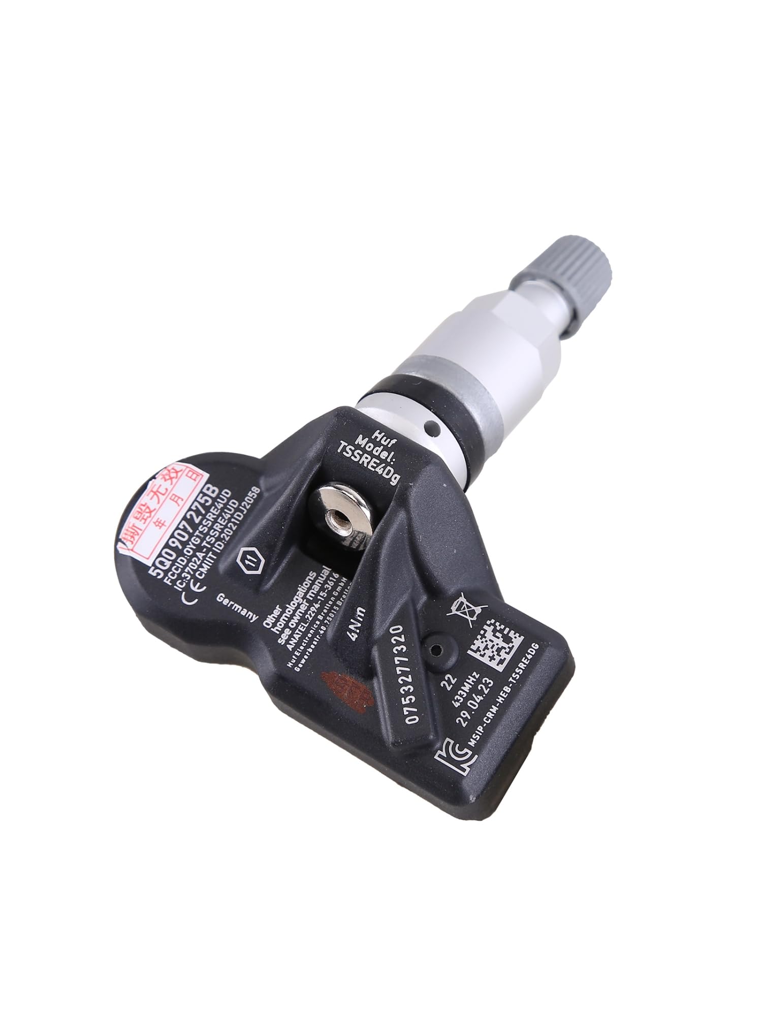 4Stk 5Q0907275B Reifendrucksensor 433MHz kompatibel mit VW Passat Porsche Skoda Seat TPMS Ersatzteil