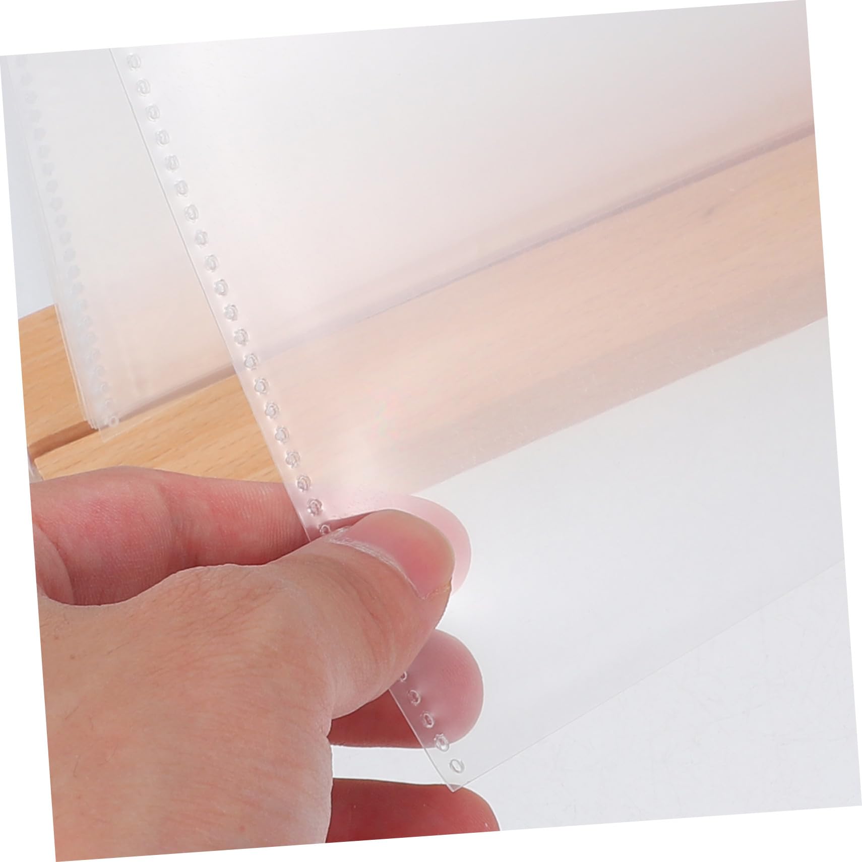 FRCOLOR Expositores de Menús Portacarteles de Acrílico Marco de Acrílico Base de Madera Fundas para Tarjetas