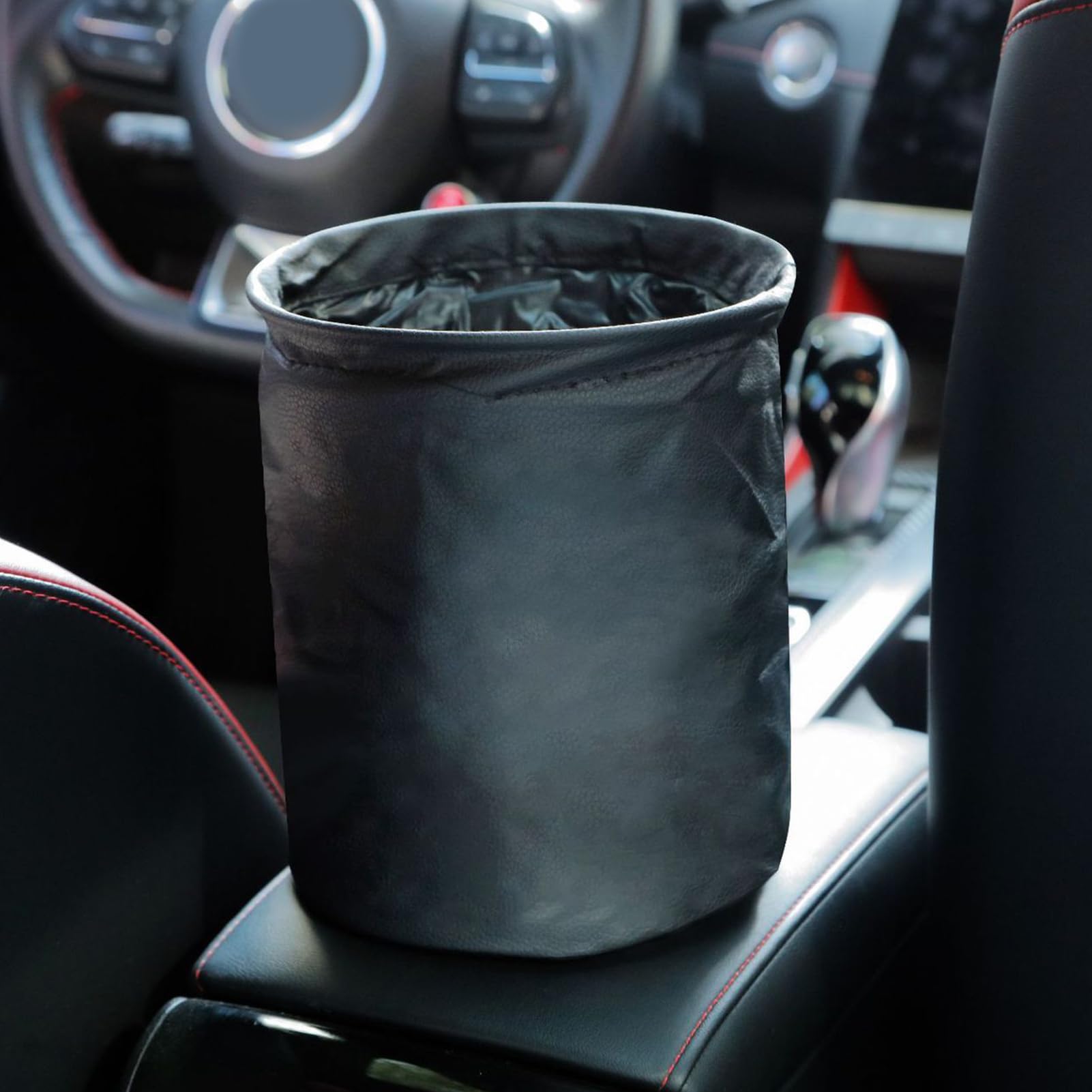 Generico Cestino Rifiuti Auto Auto Per Rifiuti Da 3.4 Litri | Organizzatore per Ombrelli Auto Per Sedan Camper Truck Autisti Pendolari Scuola Viaggi Lunghi Vacanze Campeggio Eventi