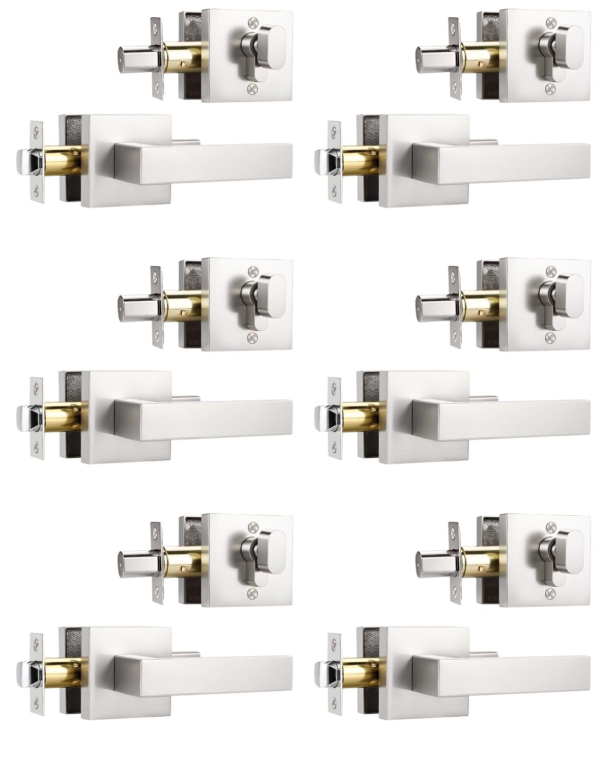 KNOBWELL Matte Black Door Knob & Deadbolt Set -27