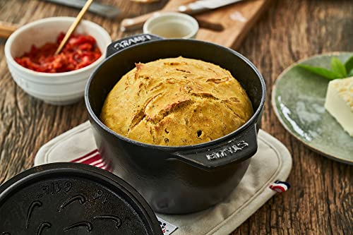 Staub-Cast-Iron-15-qt-Petite-French-Oven-Matte-Black-Made-in-France