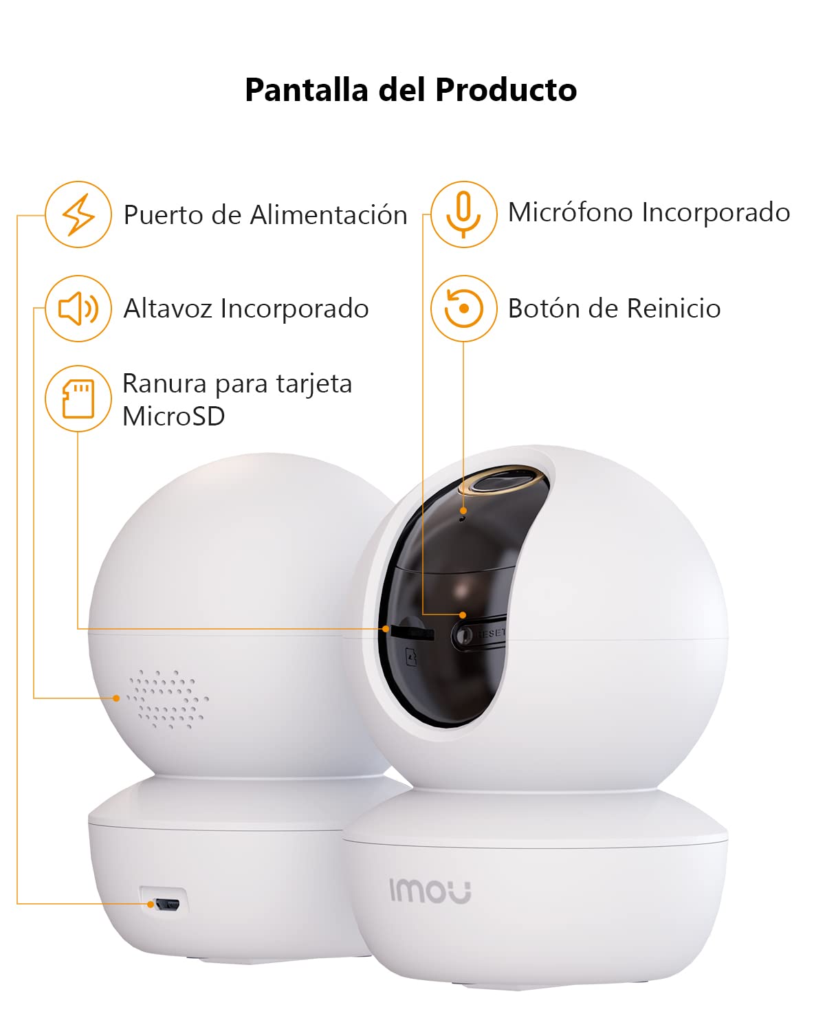 Imou 4MP Cámara Vigilancia WiFi Interior 360° con AI Detección Humano, 2.5K Cámara IP WiFi con Visión Nocturna, Audio Bidireccional,Sirena,Control Remoto, Modo de Privacidad,Compatible con Alexa