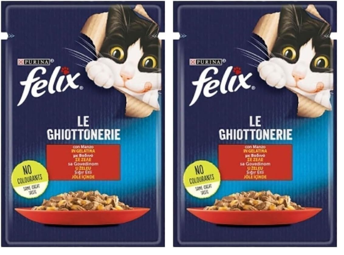 Felix Sığır Etli Yetişkin Kedi Konservesi Pouch 85 Gr (2 paketi)