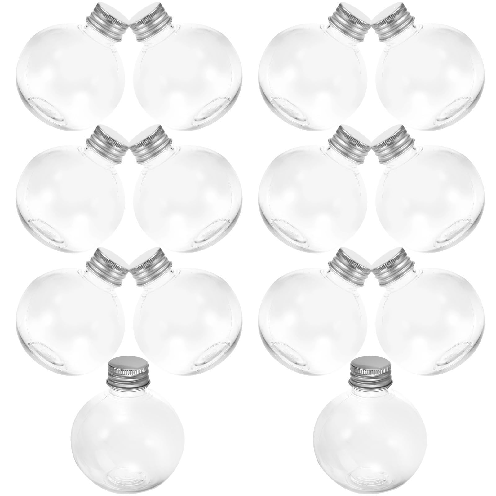 Sewroro 150Ml Klare Kunststoff Sprühflaschen 25 Stück Runde Kugelflaschen Mit Schraubverschluss Für Haushalt Dekoration Und Bastelprojekte