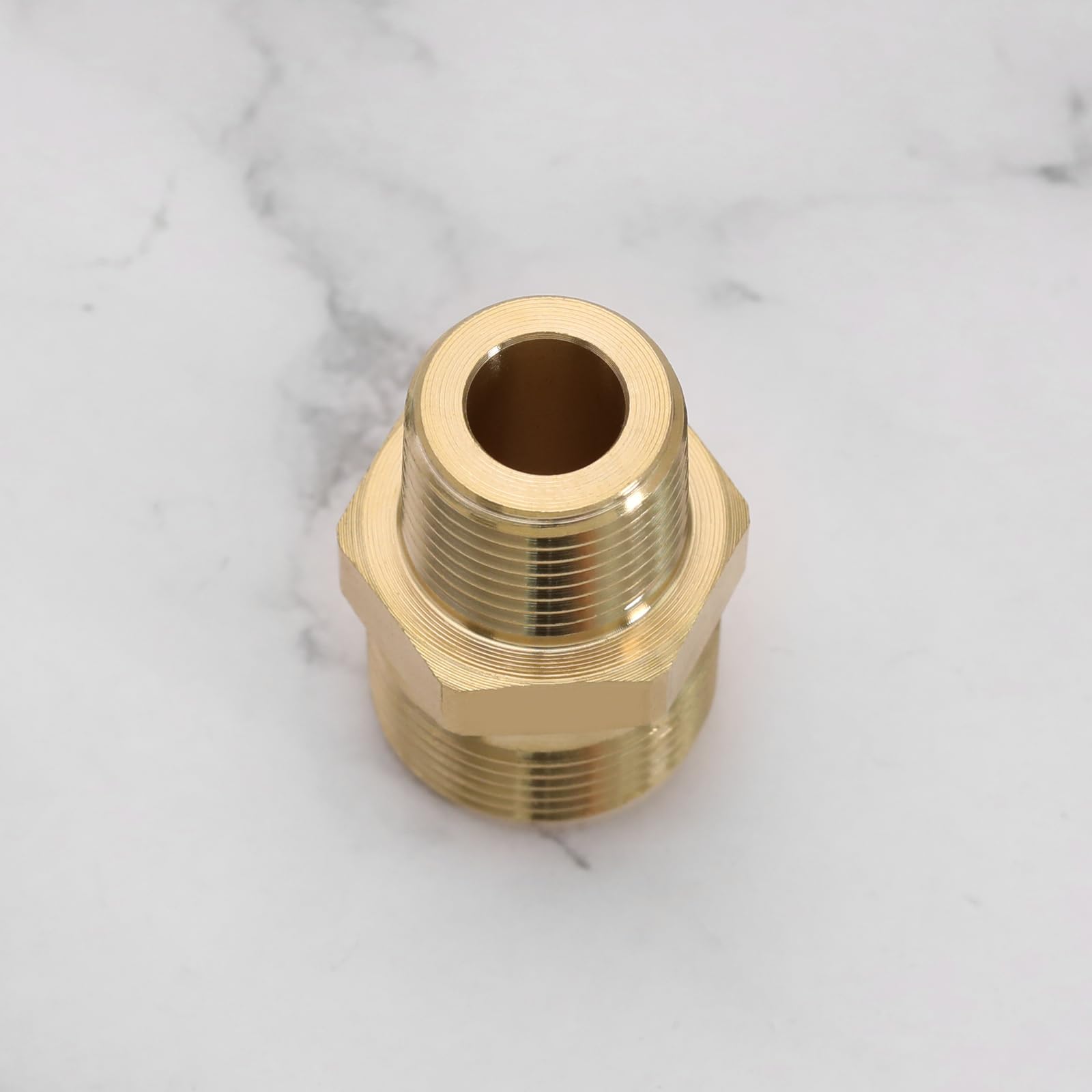 1 Pieza Acoplador de Latón para Lavadora A Presión 3/8 Pulgadas NPT Macho A M22 Adaptador Macho de 14 Mm Adaptador de Rosca Externa de 4500 PSI Convertidor de Conector de Manguera