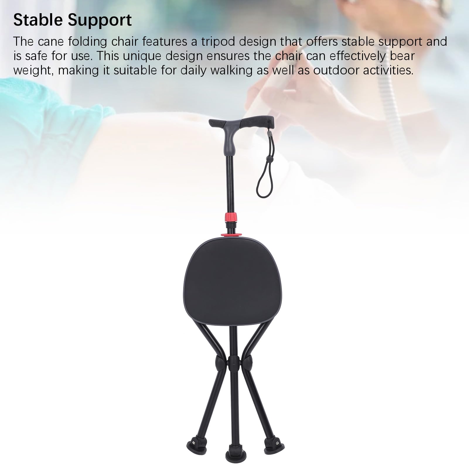 Taburete Plegable con Trípode Silla Plegable Liviana para Acampar Al Aire Libre Soporte Taburete con Trípode Antideslizante Marco de Aluminio para Picnic y Pesca