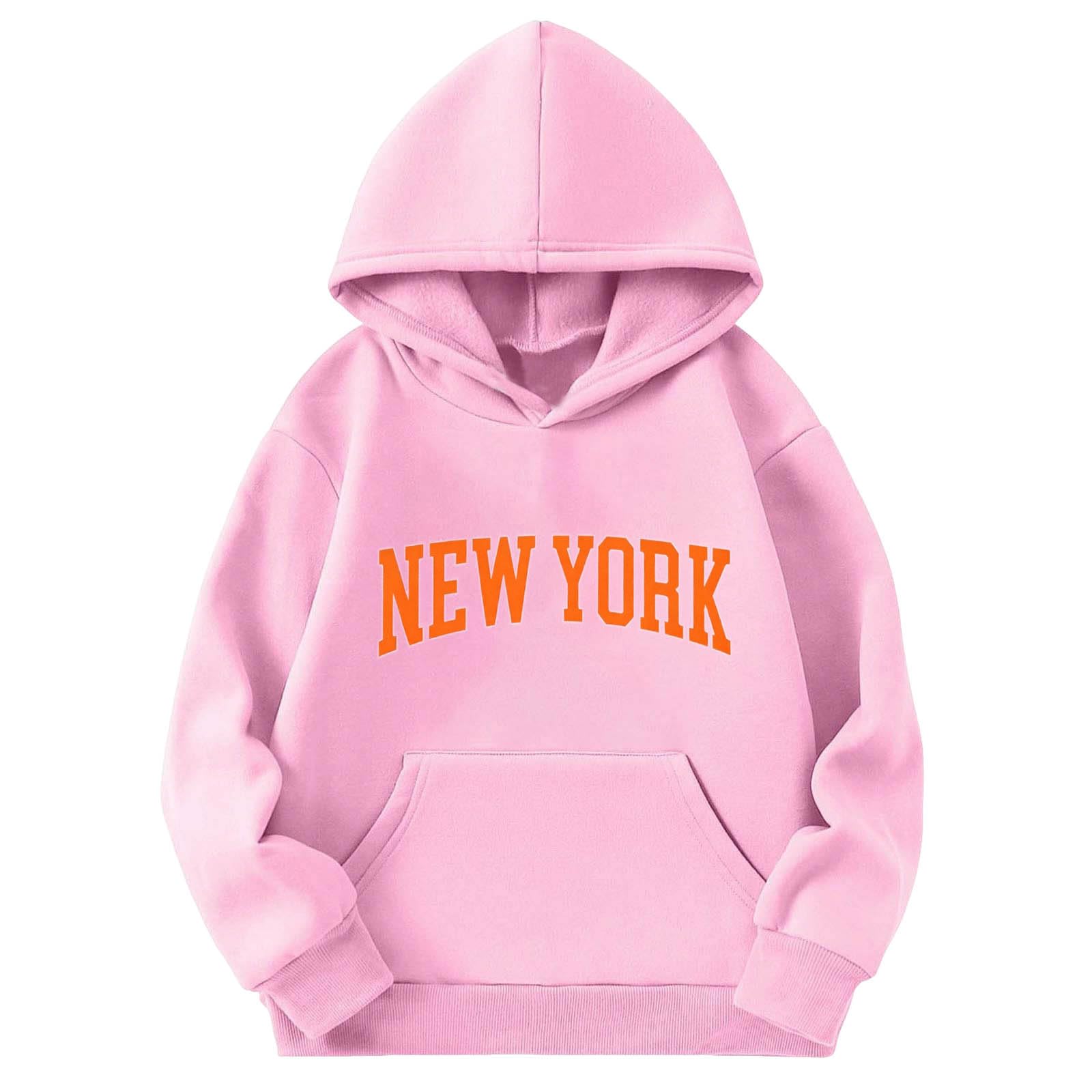 Felpa con Cappuccio alla Moda per Ragazze con Stampa di Lettere, Taglie Medie e Grandi. Felpa Comoda e Casual per Ragazze. Scuola Bambina