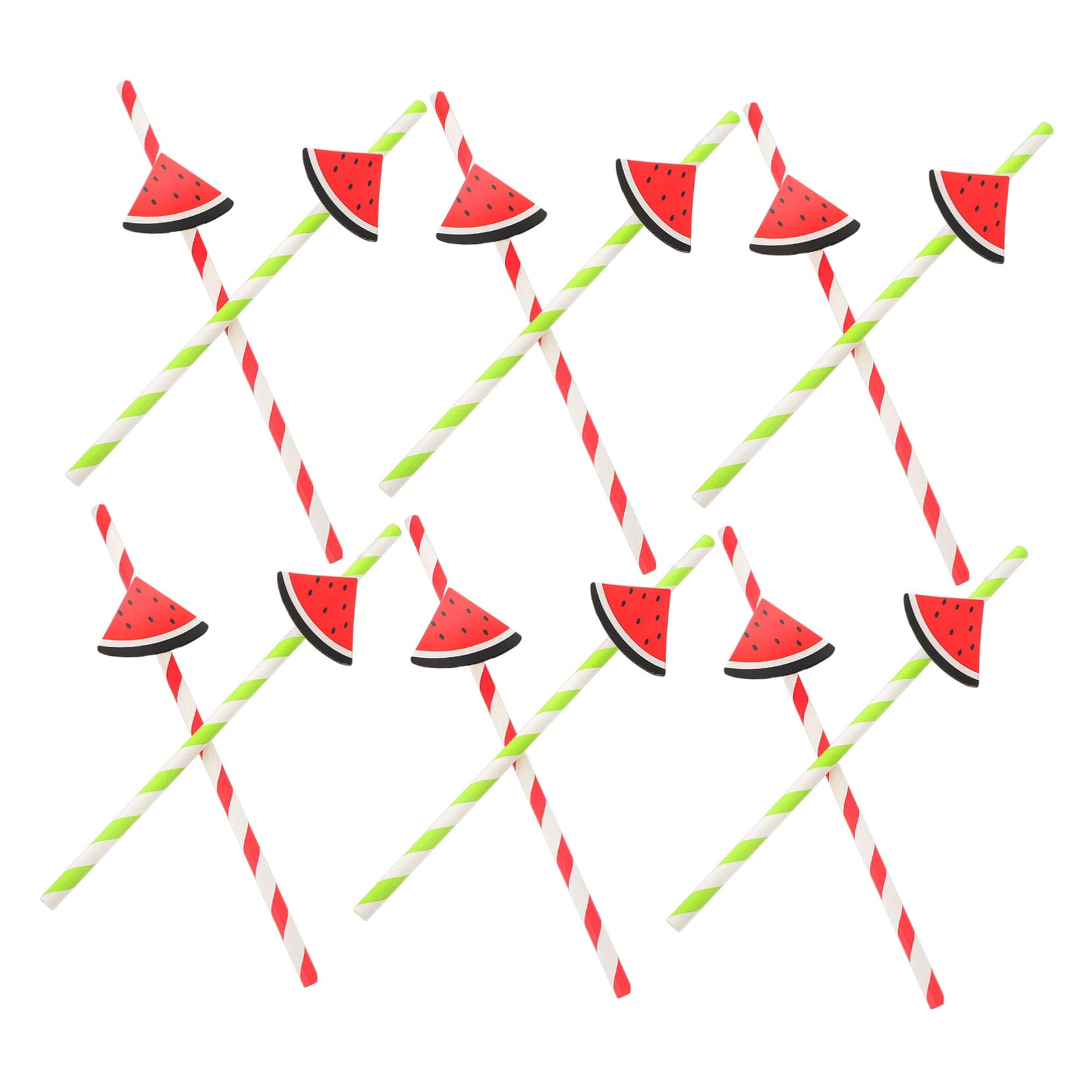 4 Set Cannucce Tema Anguria Per Compleanno Cocktail E Bevande Decorazioni Per Celebrazioni 40 Pezzi*4