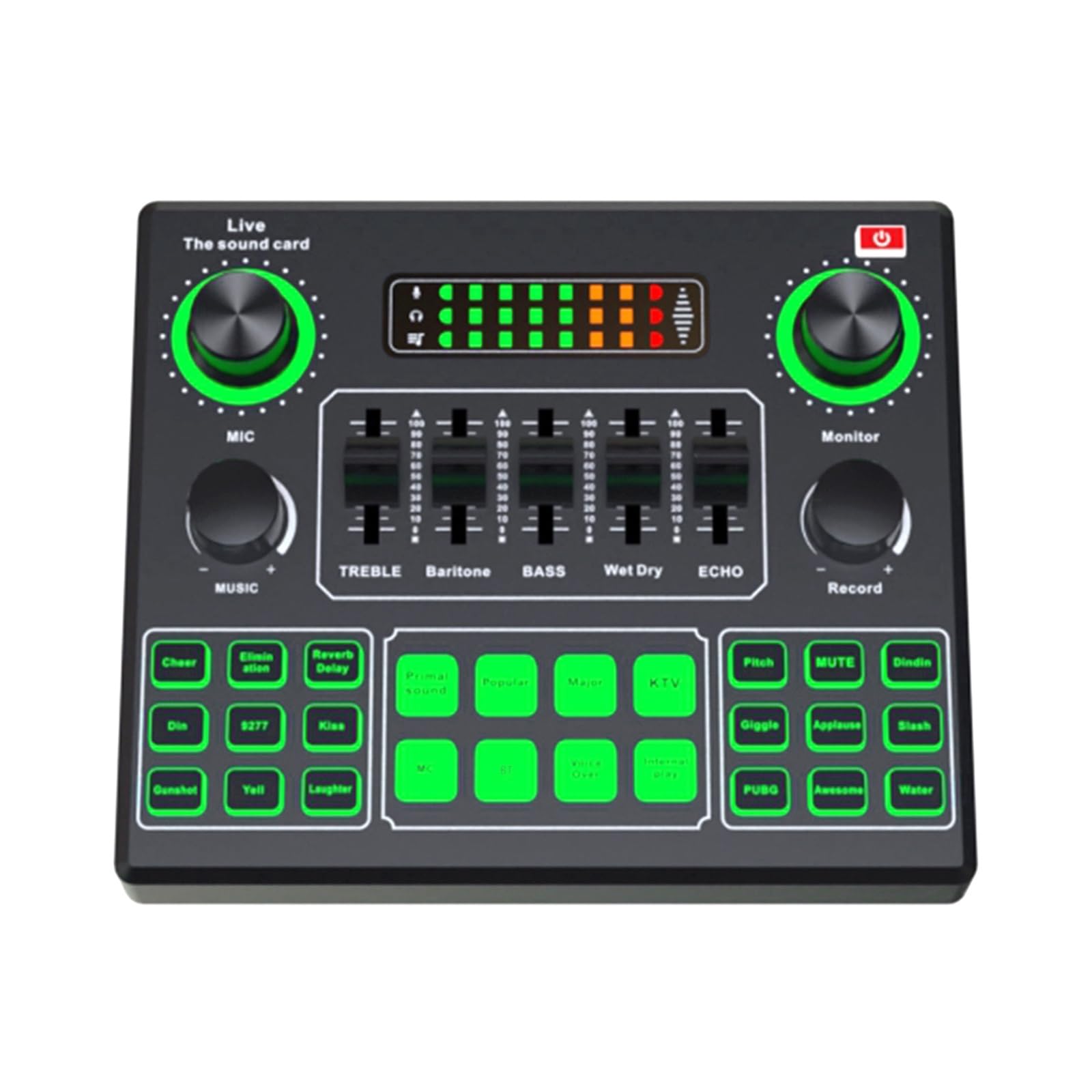 V9 Mixer Live Sound Card Mobile Phone Voice Changer for Broadcast