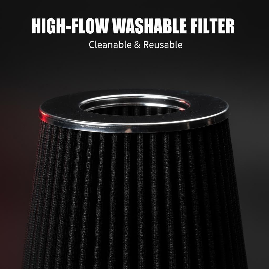 Cold Air Intake Compatible with 2003-2006 Infiniti G35/ Infiniti FX35 / Nissan 350Z, Heat - Resistant Aluminum Pipe, High - Flow Filter