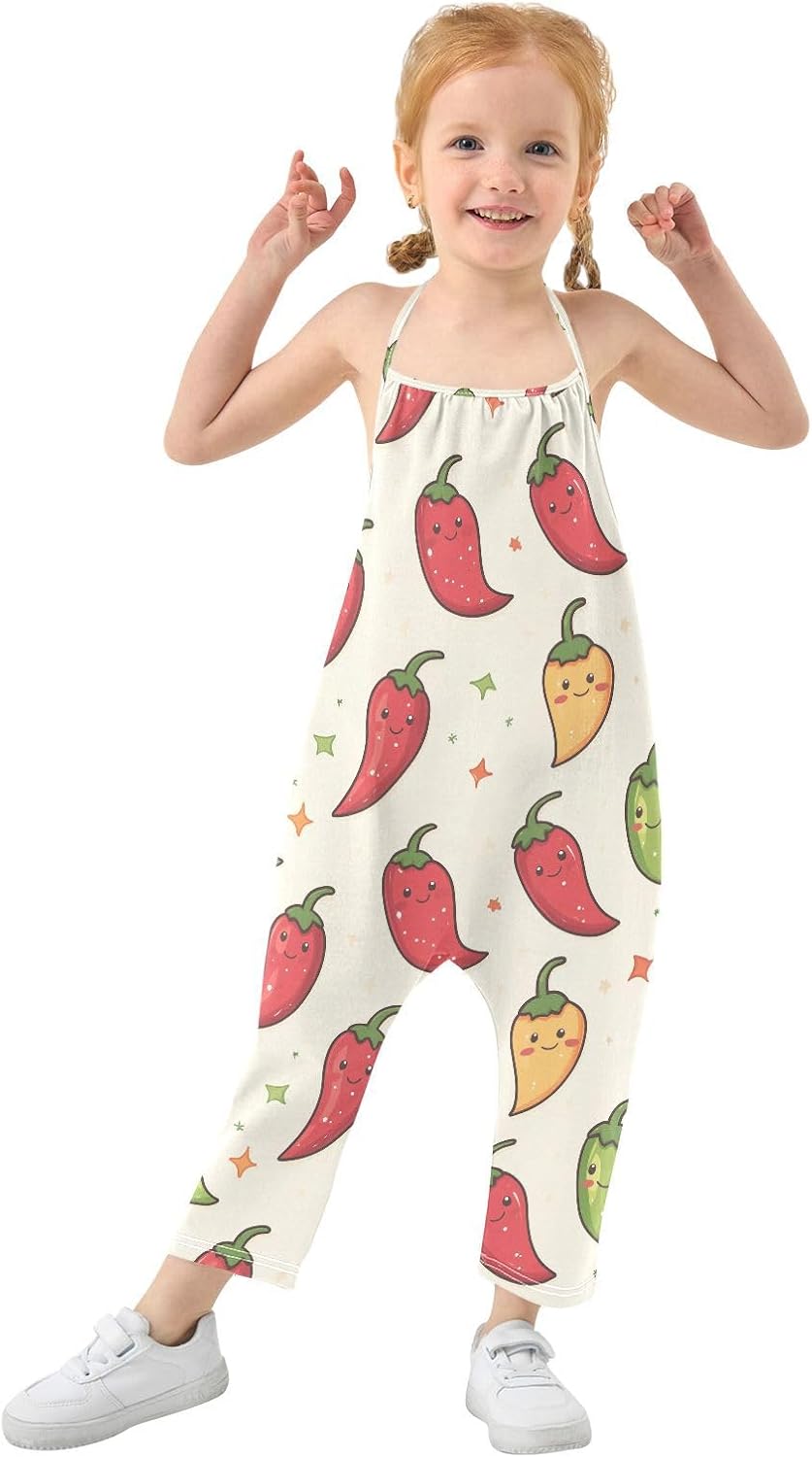 Bone and Skull Toddler Girl Clothes Sleeveless Romper Jumpsuit for Girls Summer One Piece Romper Pants Size 1-6T