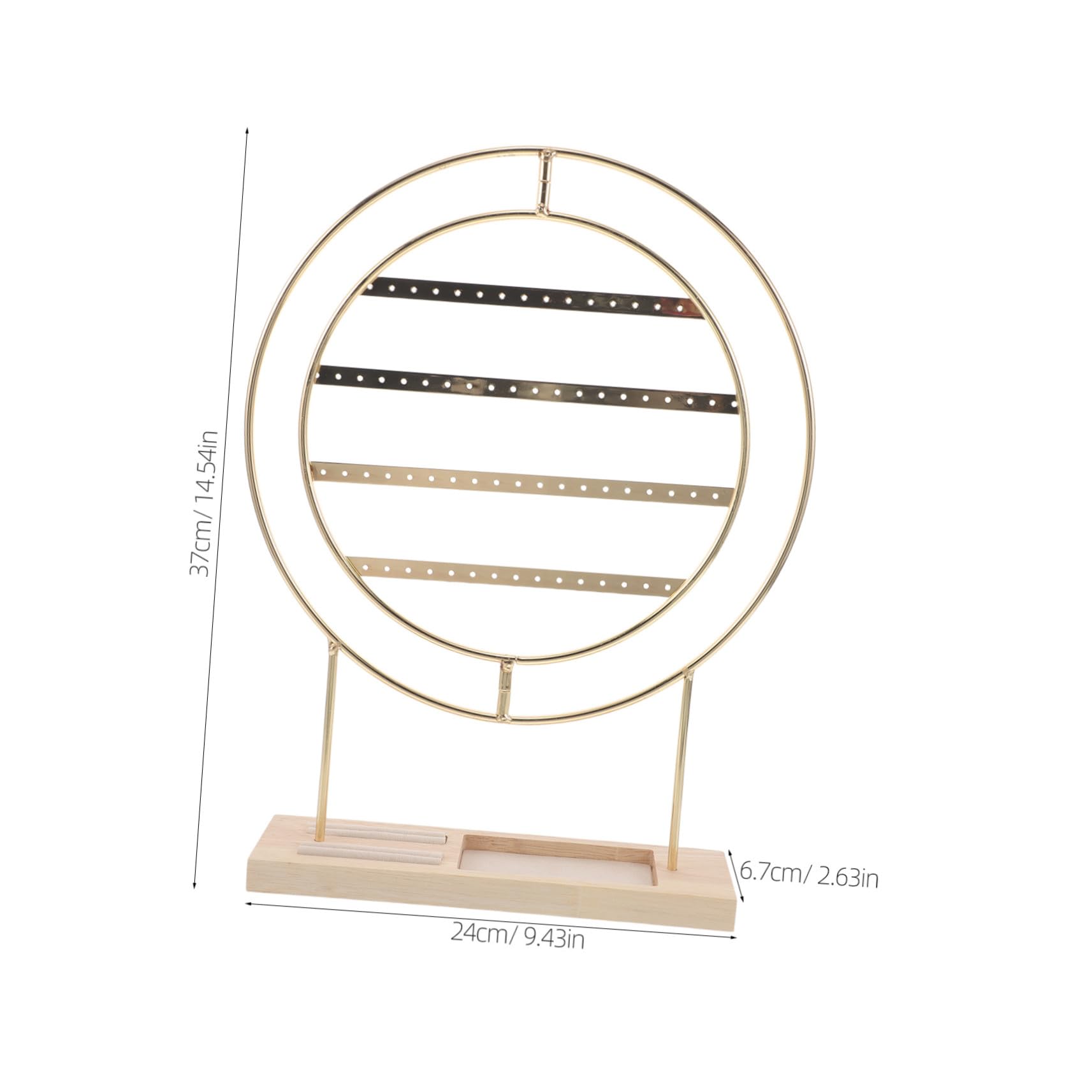 VANZACK Espositore Orecchini Rotante in Metallo Multi Livello Organizer Gioielli Regolabile con Base Stabile per Donne e Ragazze Supporto Elegante per Negozio e Esposizione