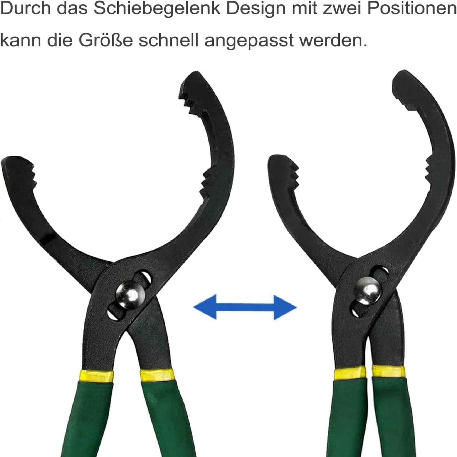 Ölfilterzange, Ölfilterschlüssel Universal, 24 cm Verstellbarer Ölfilterschlüssel, mit Rutschfesten Griff, Ölfilter-Entfernungswerkzeug, für Autos, Motorräder, Von Ø 40mm Bis Ø 150mm