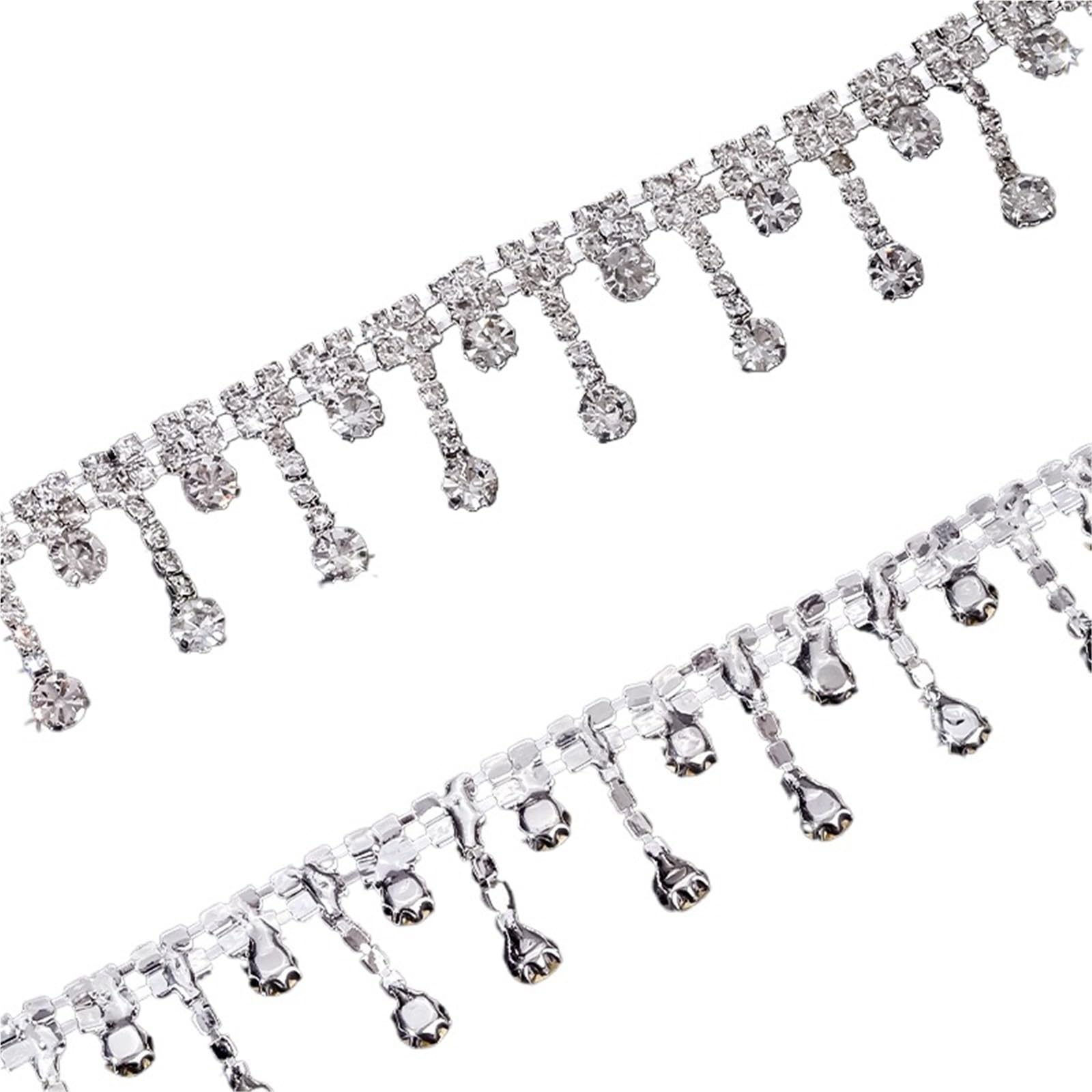 Colle sur strass transparents en chaîne de cristal de qualité supérieure pour stylistes
