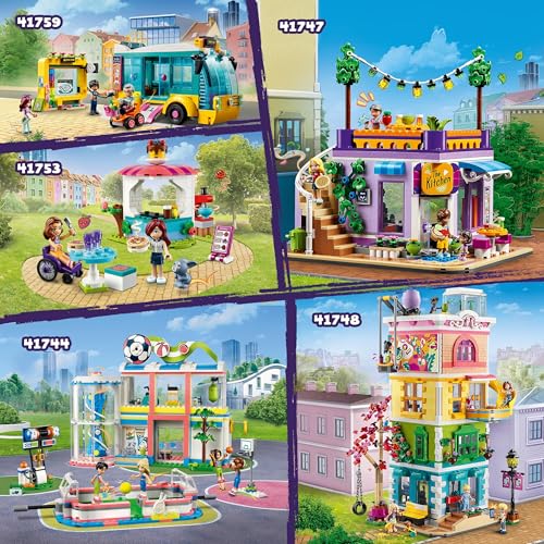 Image of LEGO 41747 Friends Heartlake City Collective Kitchen Toy with Home Accessories, 3 Mini Dolls Plus Churro the Cat Figurine, Combine with the Collective Center (41748)
