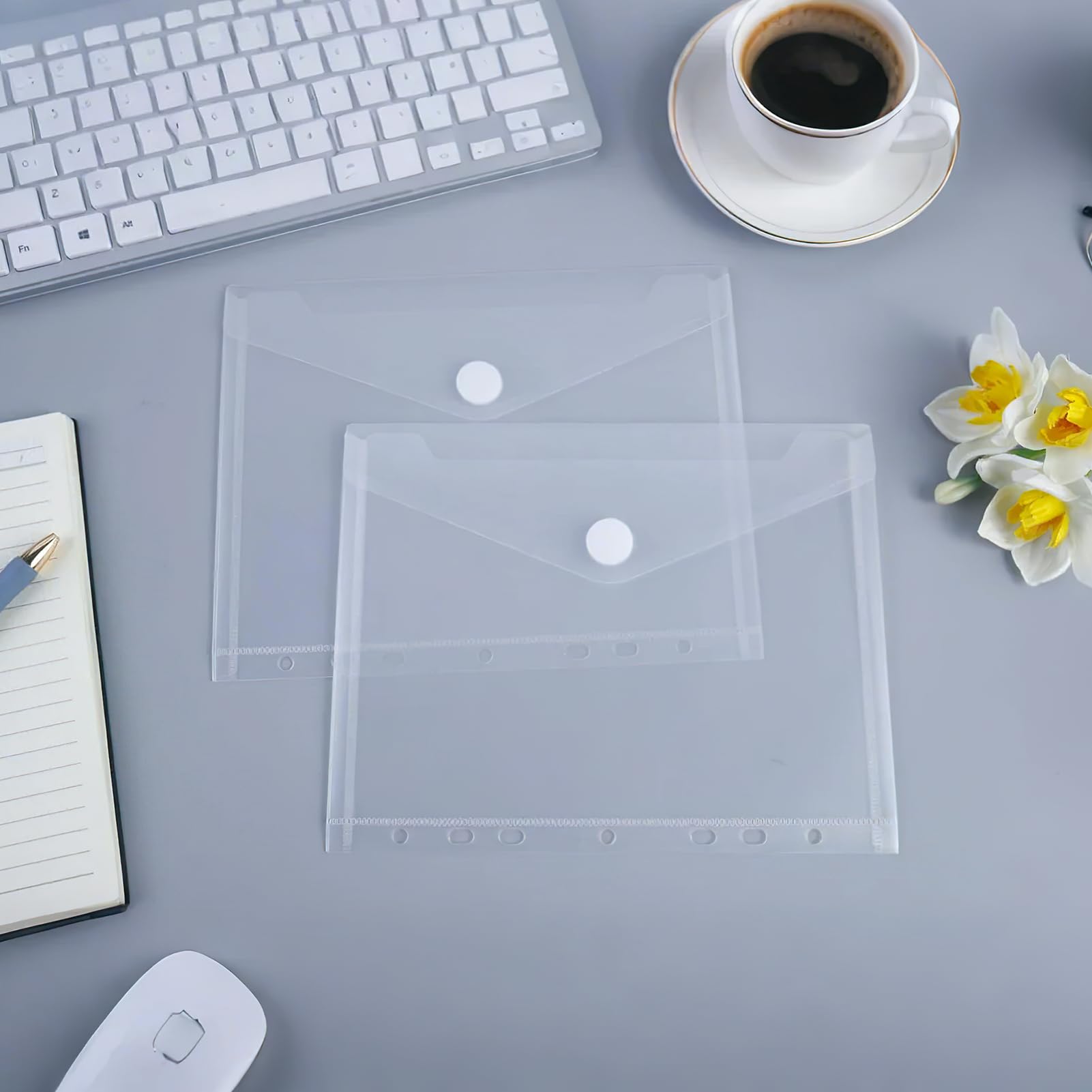 Carpetas Folder Plastico Con Botón Documentos Broche, 12 Pcs | Meses Sin Intereses