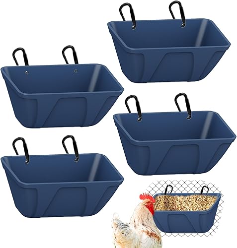 Miniatura 6 de Comedero colgante para pollos para cabra, oveja, lechón, ciervo, perro, pato, aves de corral, contenedor de alimentación pequeño para ganado de