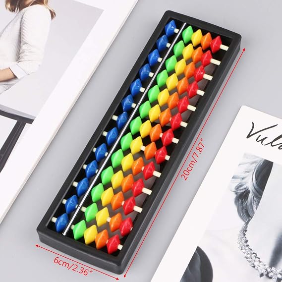 13 Column Portable Soroban Calculating Tool with Color