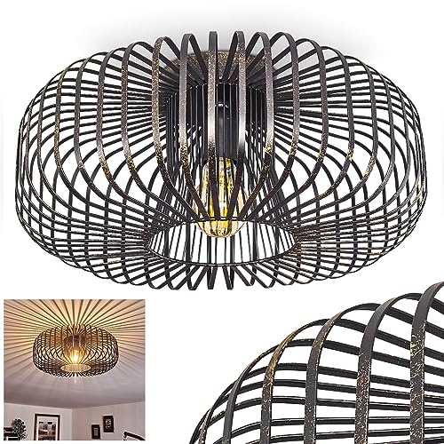 HOFSTEIN Deckenleuchte Wemude, runde Deckenlampe aus Metall, 1-flammig,...