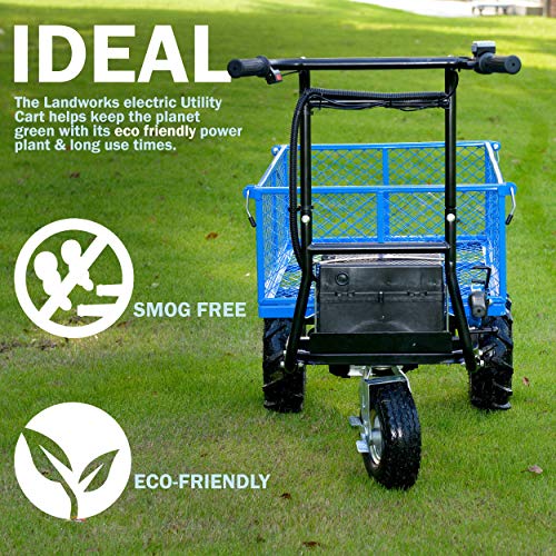 Landworks GUO010-USED Utility Cart Hand Truck Power Wagon Super Duty Electric 500W Battery Driven Max 500Lbs Load And 1000Lbs Towing thumb #2