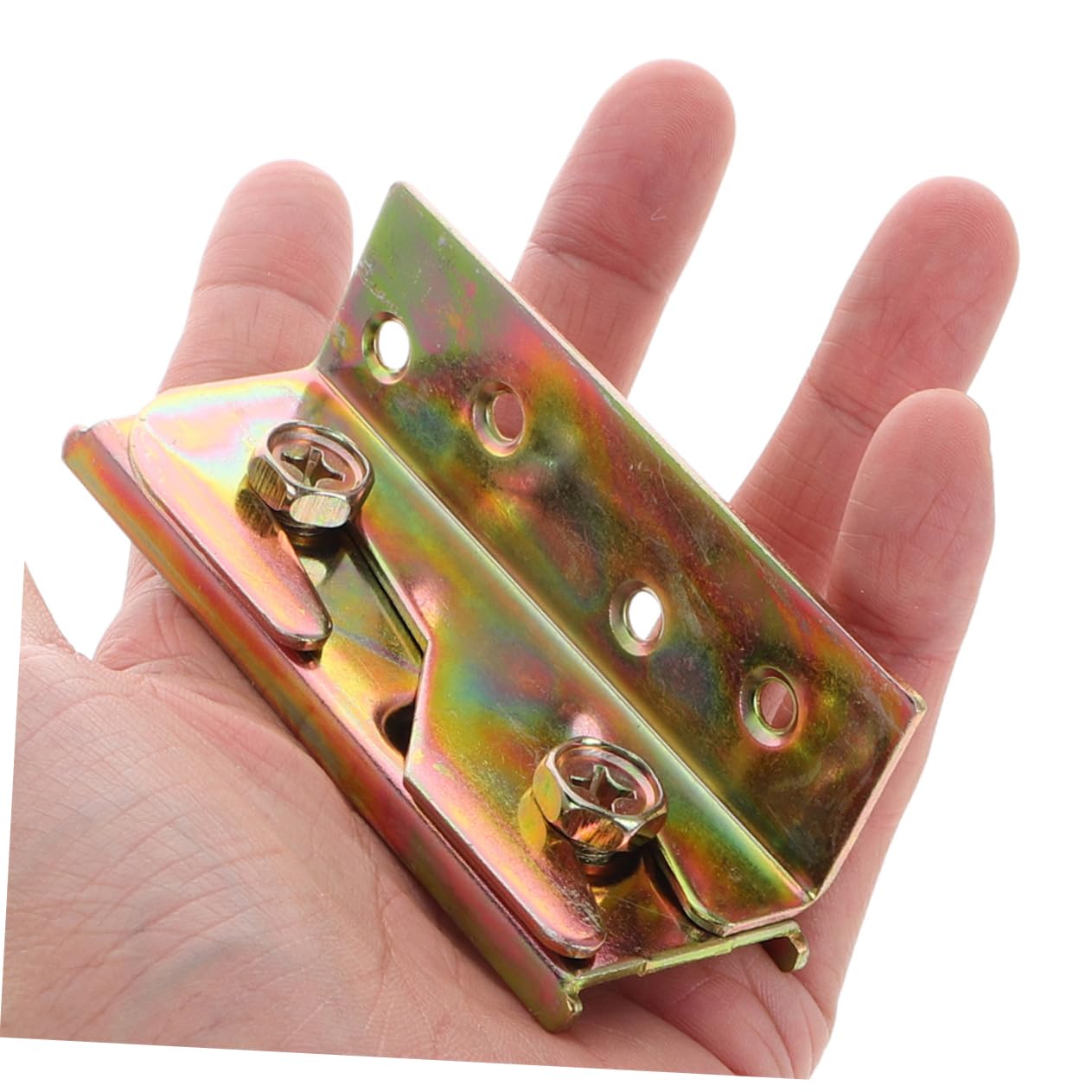 Didiseaon Fissaggi per Sponde Letto 12 Pezzi in Ferro Oro con Viti | Foro di Montaggio 5mm, Compatibilità Versatile per Telaio e Mobili, Uso Heavy Duty