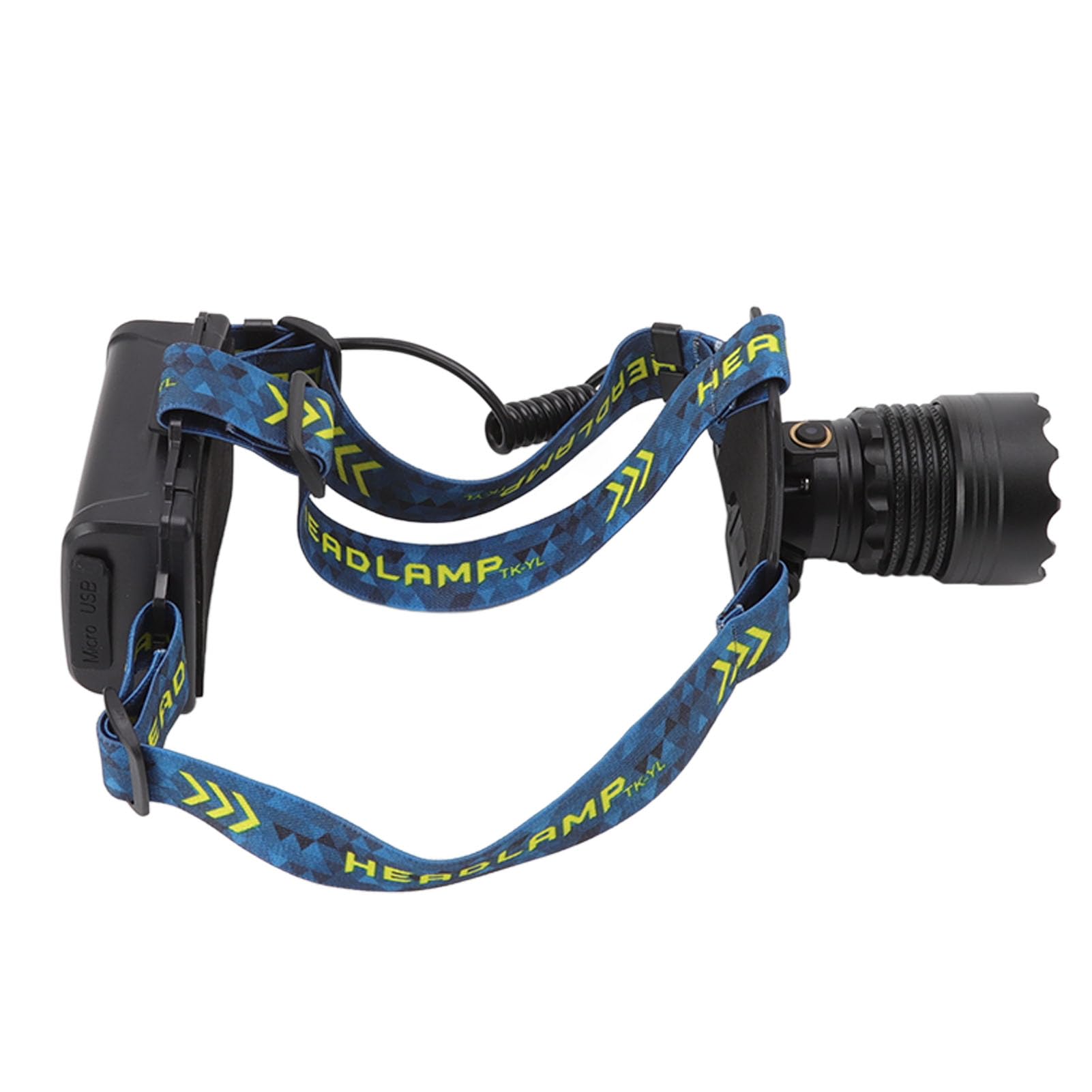 Ejoyous Lampada Frontale USB Ricaricabile, Lega di Alluminio ABS 3000lm Zoomabile 90 Gradi Lampada Frontale LED Impermeabile Regolabile per Campeggio Escursionismo Corsa Pesca Uso di Emergenza