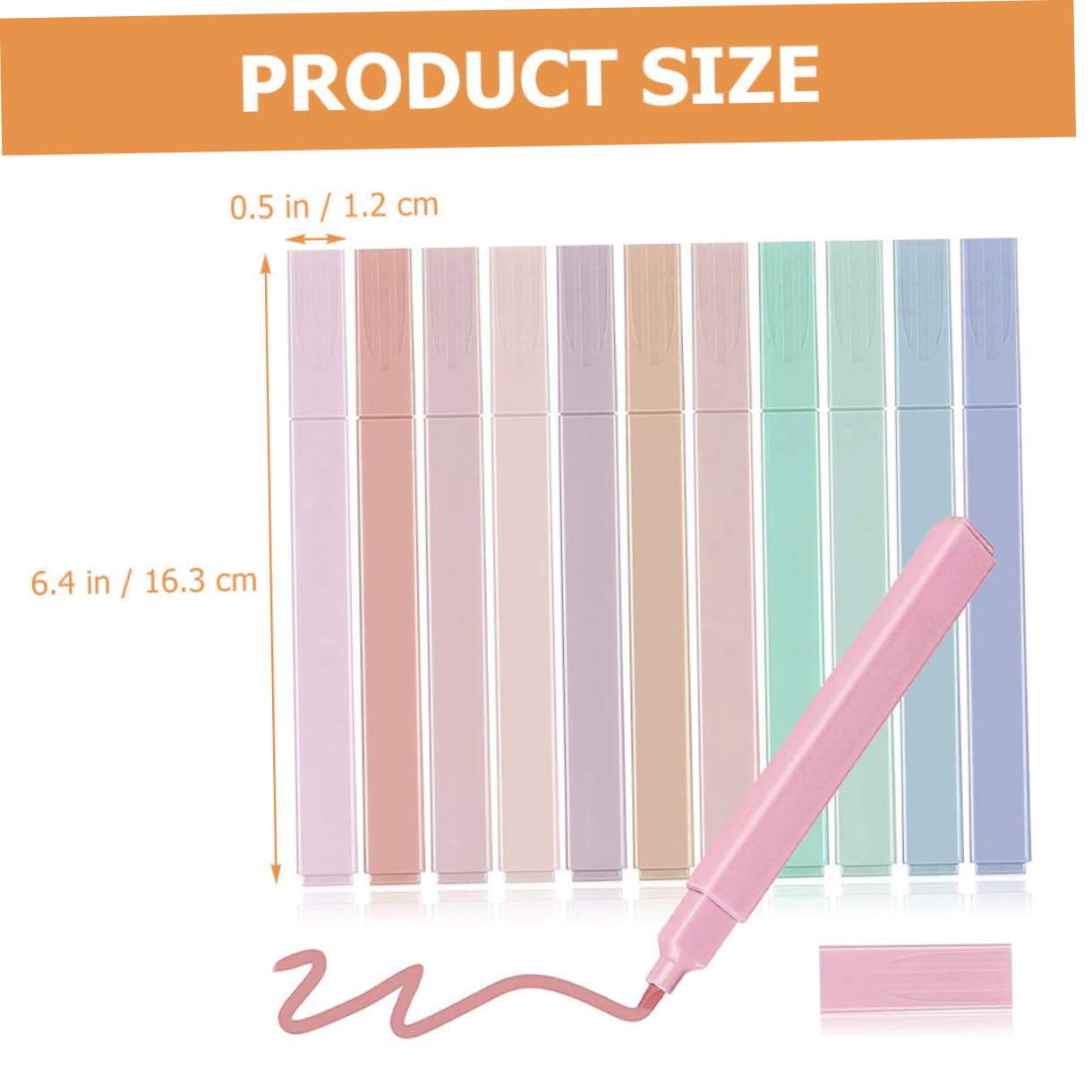 Rotuladores Fluorescentes para Subrayar y Mejorar Dibujo de Doble Punta Set de 24 Diseño Plástico Colorido y Funcional para Oficina y Escuela
