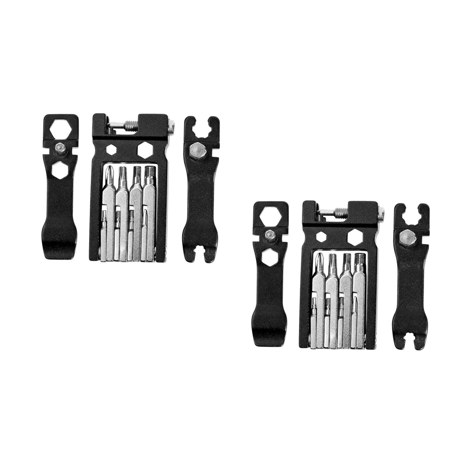 TOYANDONA Lot De 2 Outils De Réparation Multifonctions Pour Vélo Combinaison De Clés Pour Chaîne Et Manivelle Clés Pliantes Rayons Mécaniques Accessoires De Cyclisme Cliquet En Acier