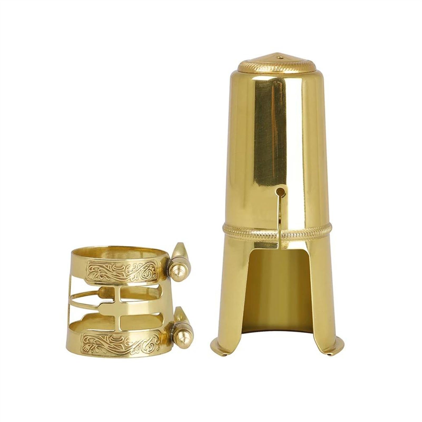 Zestaw Metalowych Nasadek Na Główkę Fletu Saksofonu. Śruba Regulująca Bouble. Zacisk Łączący Osłonę Ustnika Akcesoria do Saksofonu Części (Color : Tenor)