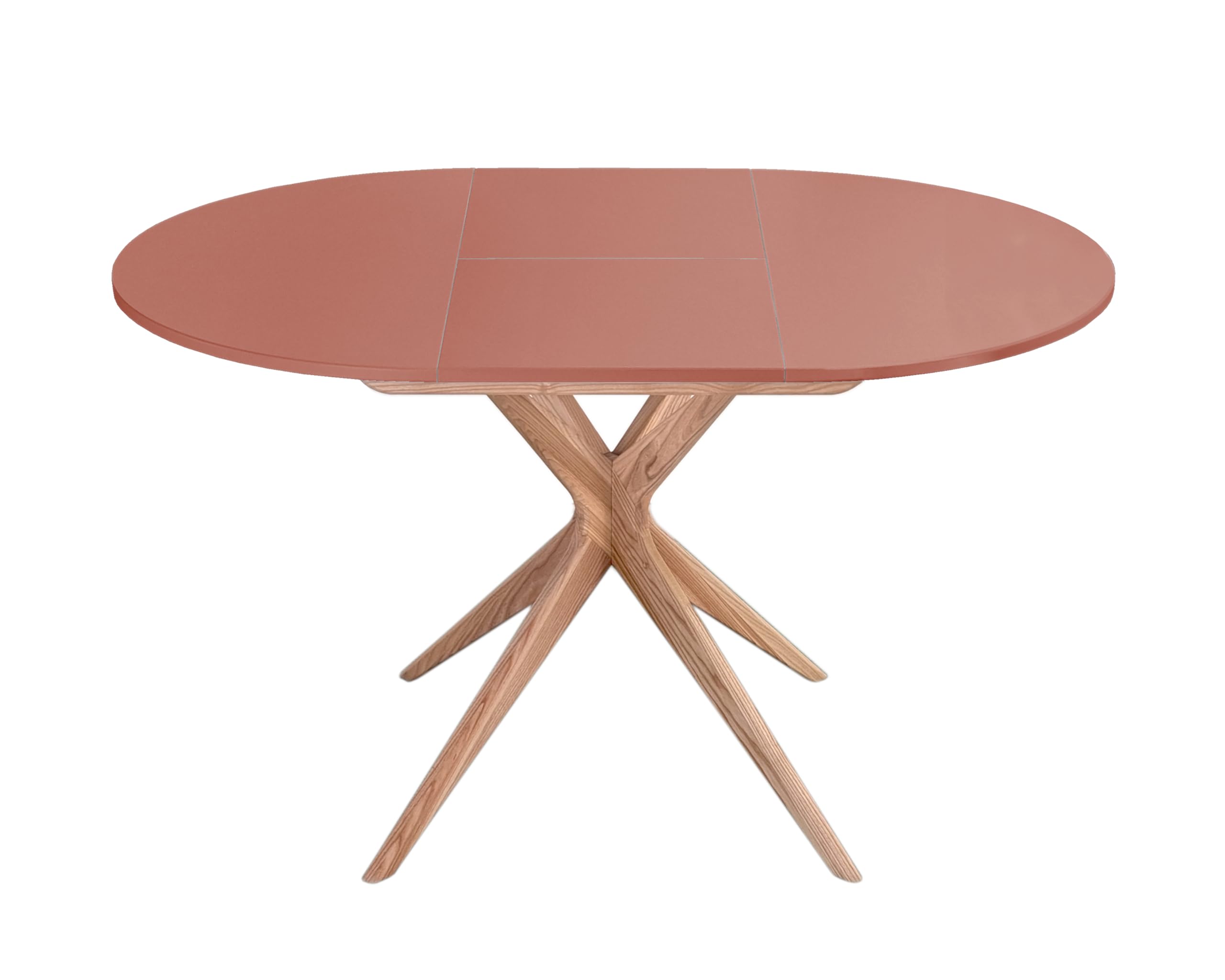 RAGABA Tavolo da pranzo rotondo allungabile 90cm Jubi Corallo scuro