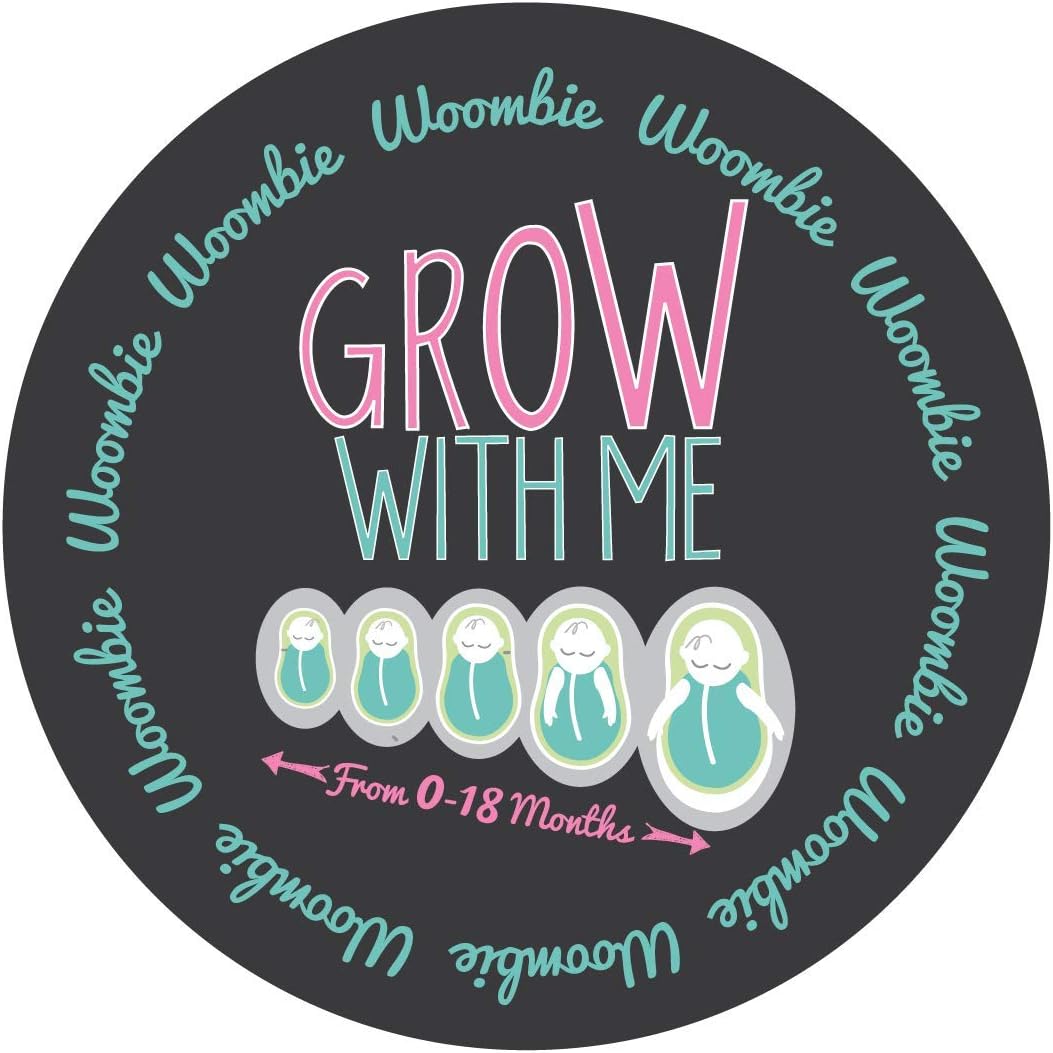 Woombie Grow with Me Baby Swaddle, Convertible Swaddle Fits Babies 0-9 Months, Expands to Wearable Blanket for Babies up to 18 Months, Watercolor Roses