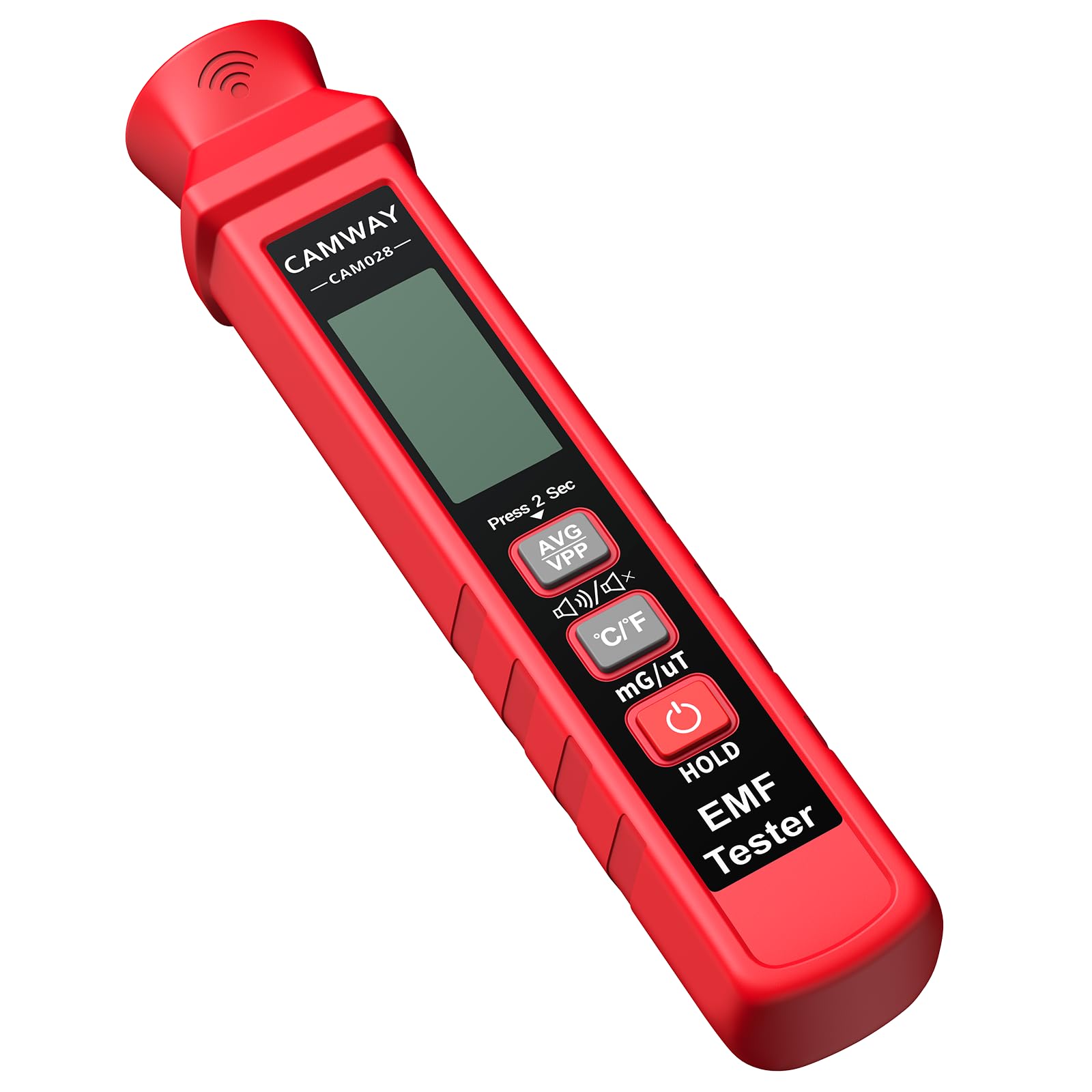 CAMWAY EMF-Messgerät, digitales EMF-Tester LCD Strahlungsdetektor für Elektrisches & Magnetisches Feld, Handheld EMF-Meter mit Dual Alarm