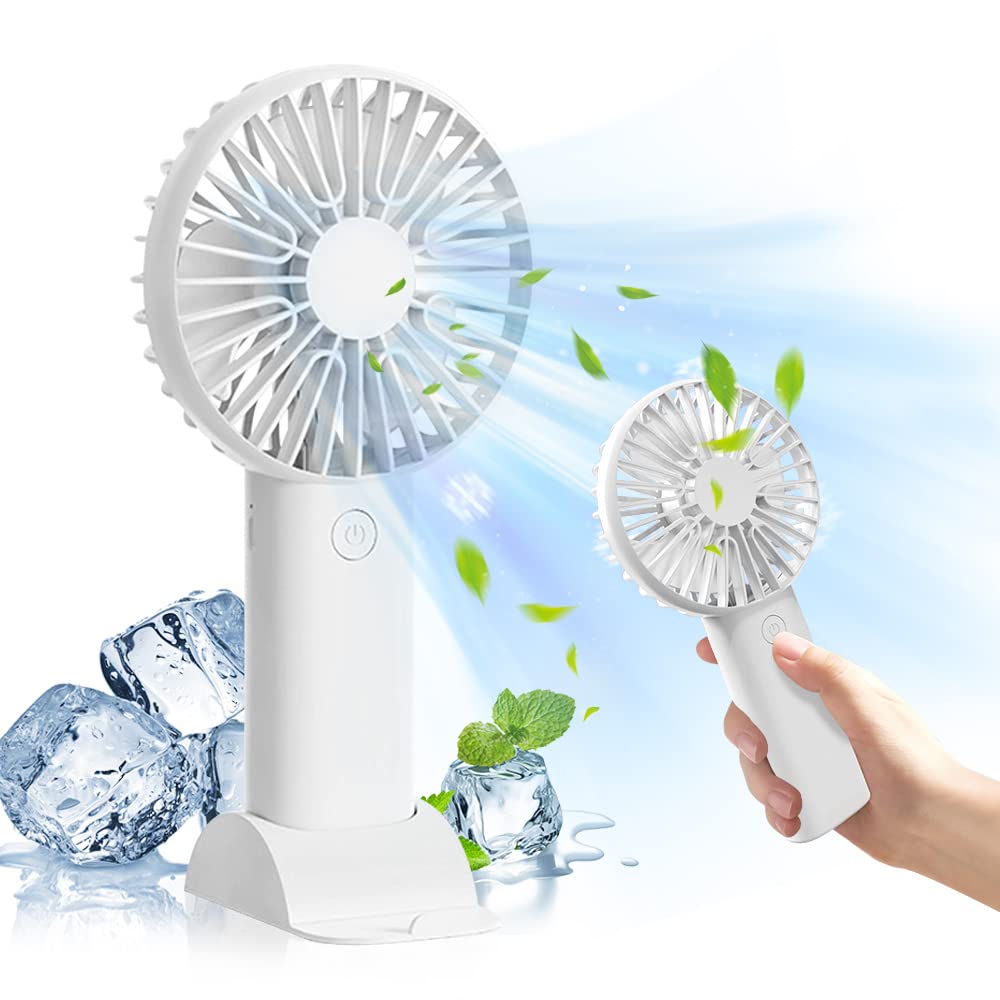 mebiusyhc Mini Handheld Fan, Rechargeable USB Fan for 3 Adjustable Speed, Portable Handheld Fan for Girls Women Kids Outdoor Travelling or Indoor Office
