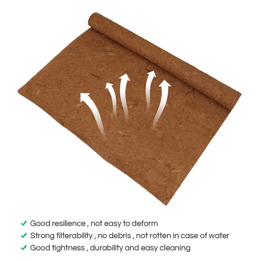 Tappetino per Rettili, Substrato in Fibra di Cocco Naturale, Tappeto Morbido Assorbente con Design Lavabile e Riutilizzabile, Ideale per Lucertole, Tartarughe e Serpenti (Brown)