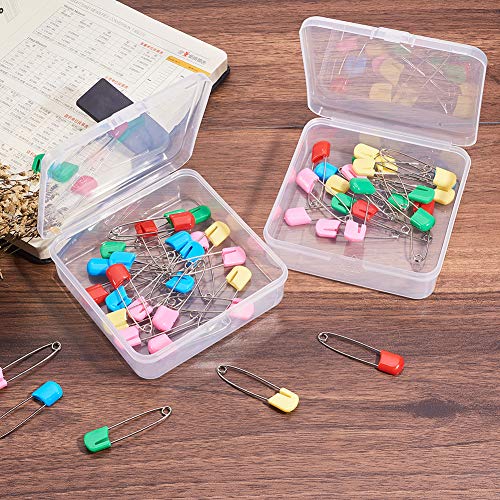 Image of BENECREAT 27 Pack Mixed Size Rectangle Mini Clear Plastic Bead Storage Containers Box Case with lid for Items,Pills,Herbs,Tiny Bead,Jewerlry Findings, and Other Small Items