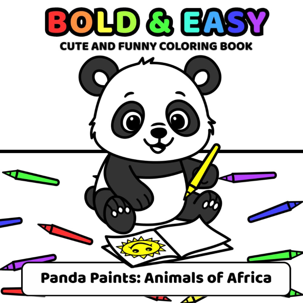 Bold & Easy Coloring Levels: Animals of Africa: Cute and Funny Coloring Book