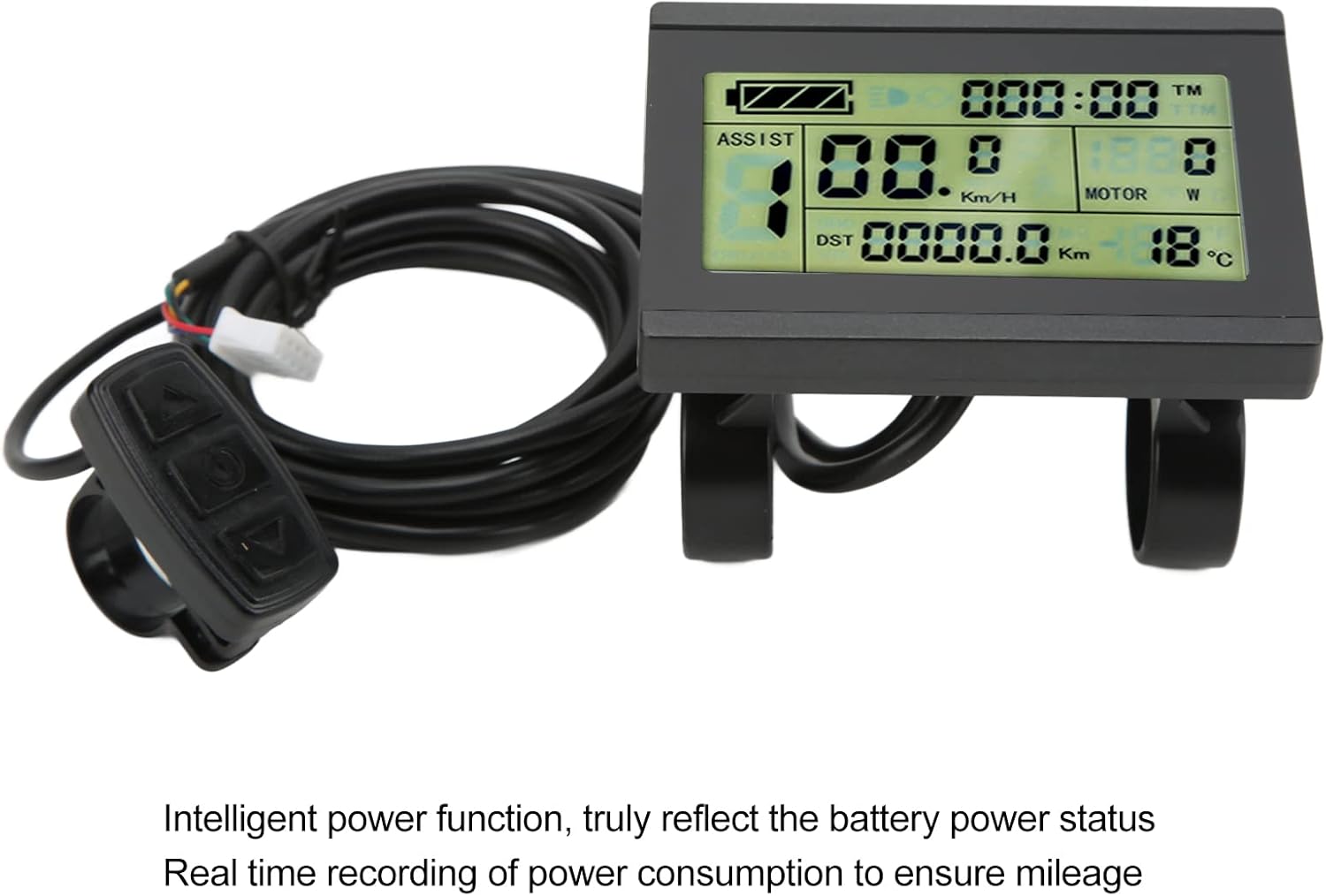 Electric Bike Display, LCD3 Display with Connector for Cycling Computer KT Controller for Riders, Commuters, and Fitness Enthusiasts