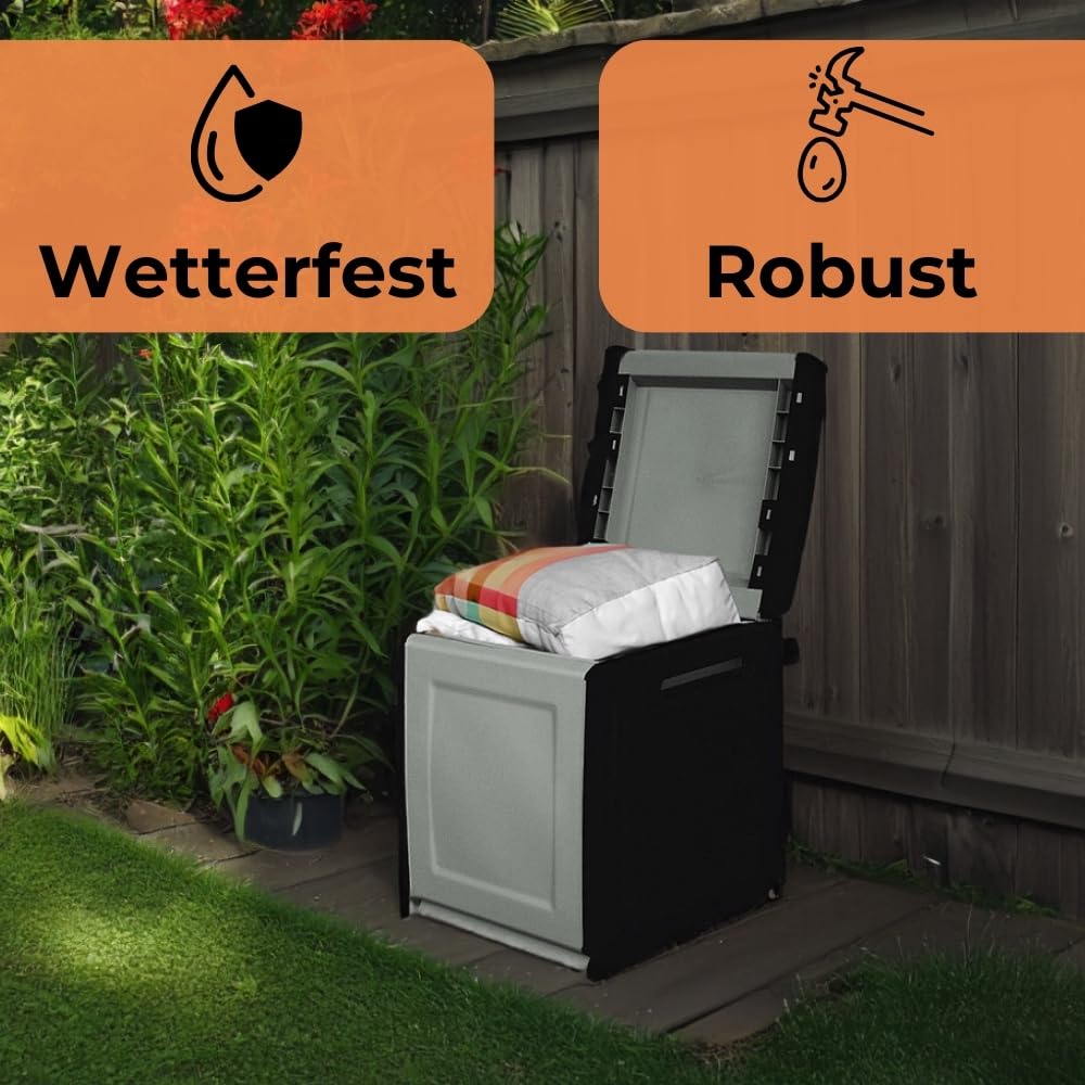 Gartenbox Wetterfest Outdoor Garten Box Gartenauflagen Gartentruhe Auflagenbox Wetterfest Kissenbox Aufbewahrungsbox Gartenkiste Balkonschrank Klein 