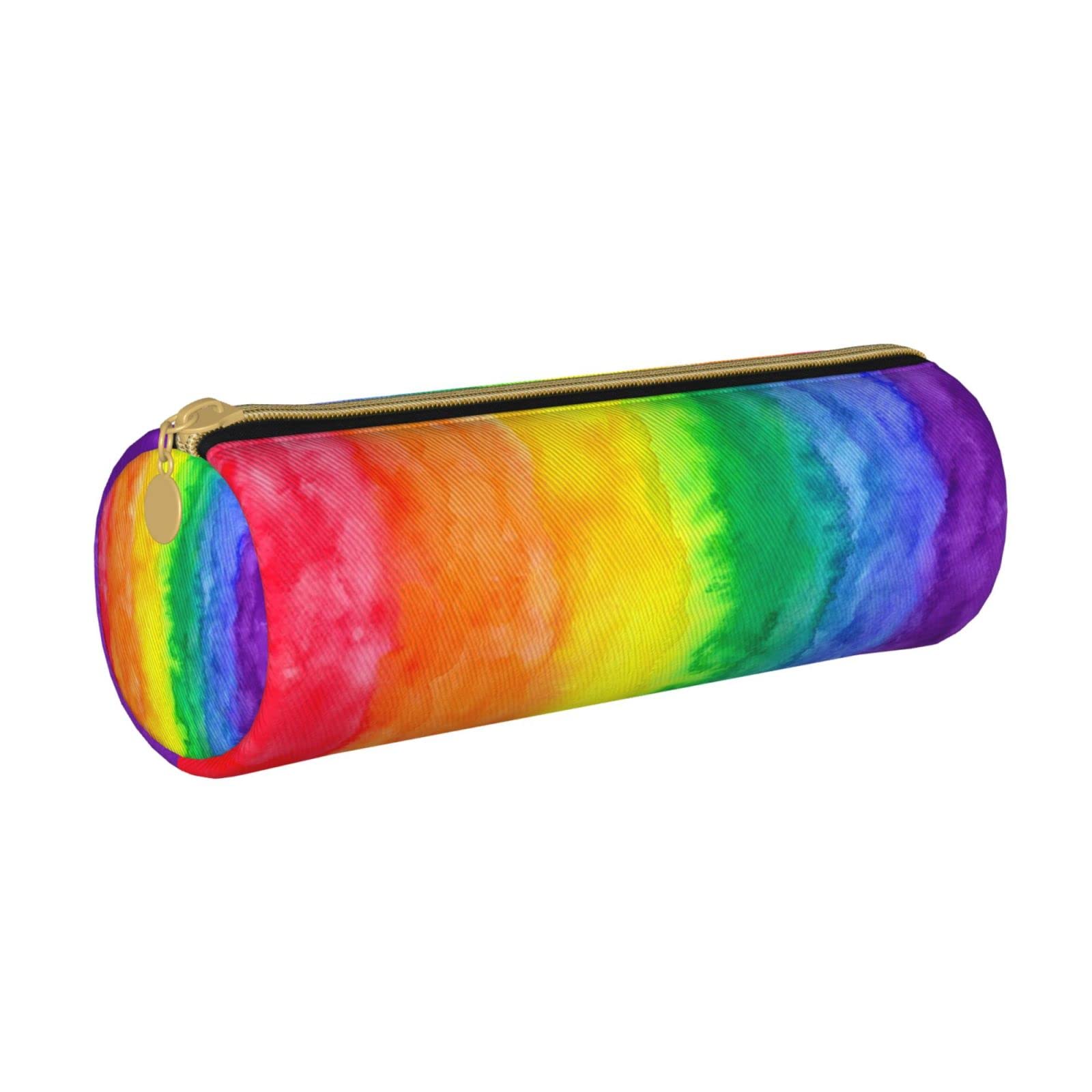 Rainbow Wash Leather Pencil Pen Case Stationery Pouch Holder Box Organizer Zipper Cosmetic Bags,School Supplies for School, Office and Work