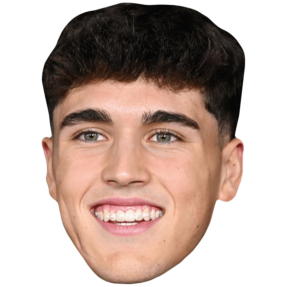 Pau Cubarsi (Smile) Celebrity Mask, Flat Card Face, Fancy Dress Mask
