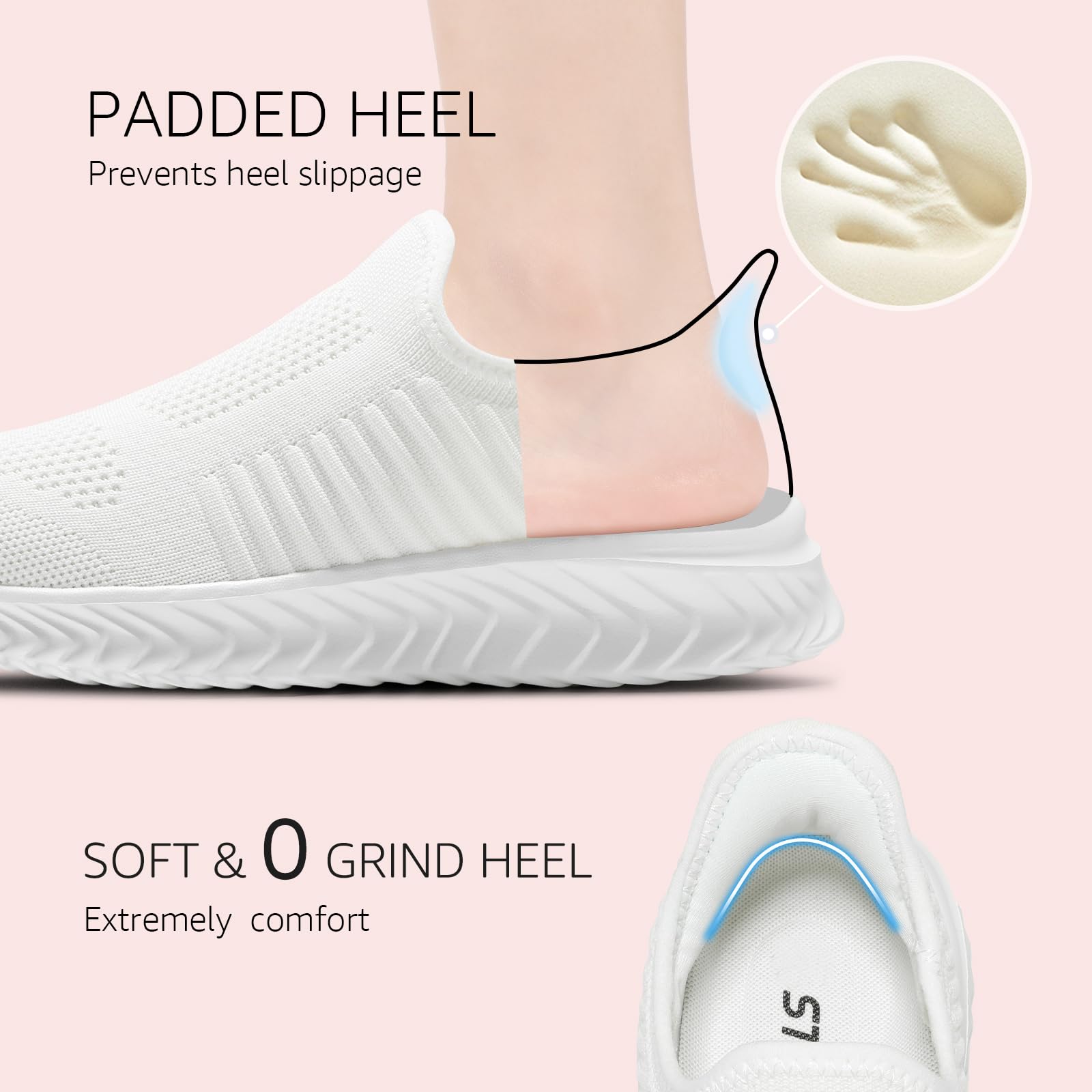 STQ Scarpe Donna Sneakers da Ginnastica Senza Lacci Scarpe Camminata Donna Slip on con Memory Foam