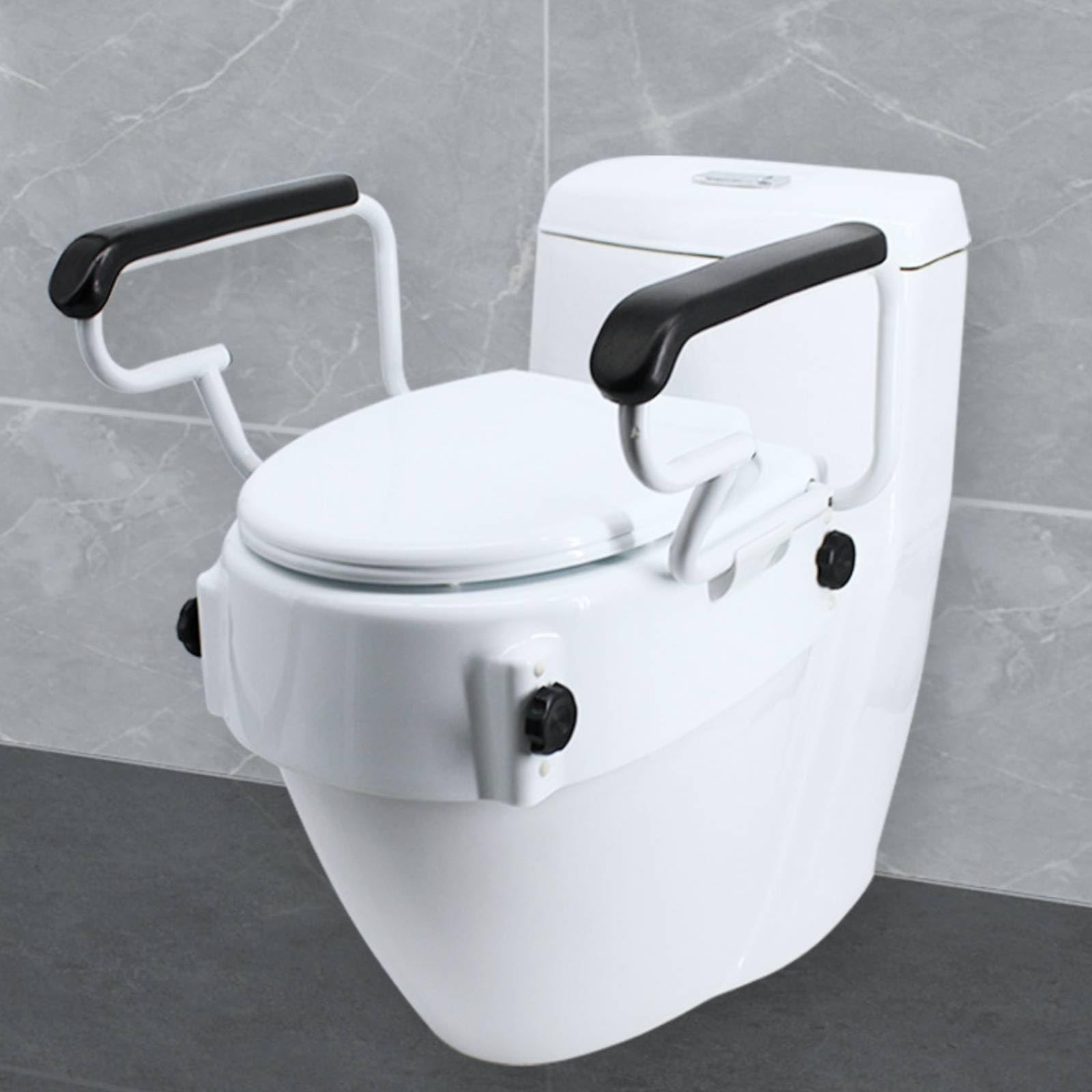 Rialzo WC con Braccioli Sicuro Sedia Doccia Rinforzato Alzawater per Assistenza Domiciliare