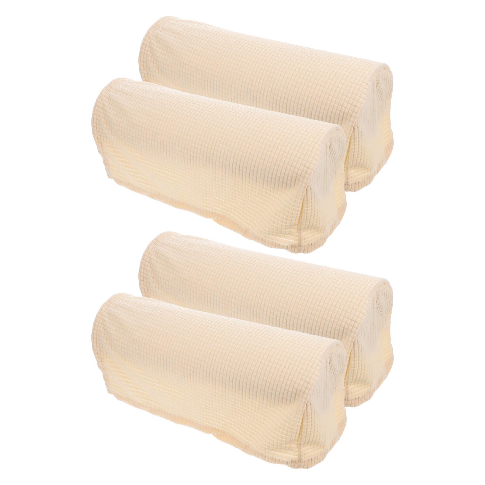 Evite manchas en brazos de sofá con fundas elásticas TOYANDONA beige protectoras 1