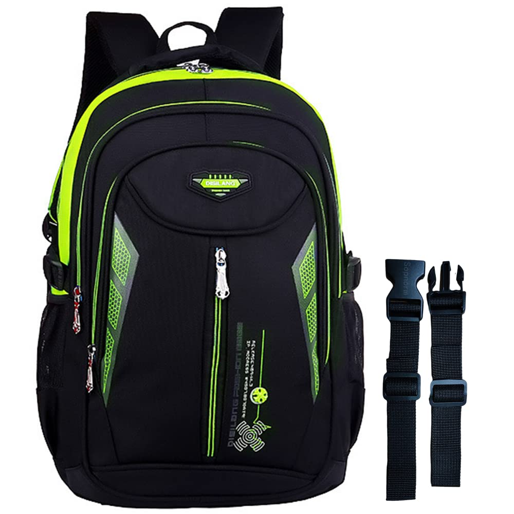 Sopnorm Kids Backpack,Boys Bookbag for Elementary Middle School,Color Blocking Student Bag,Sturdy Travel Daypack