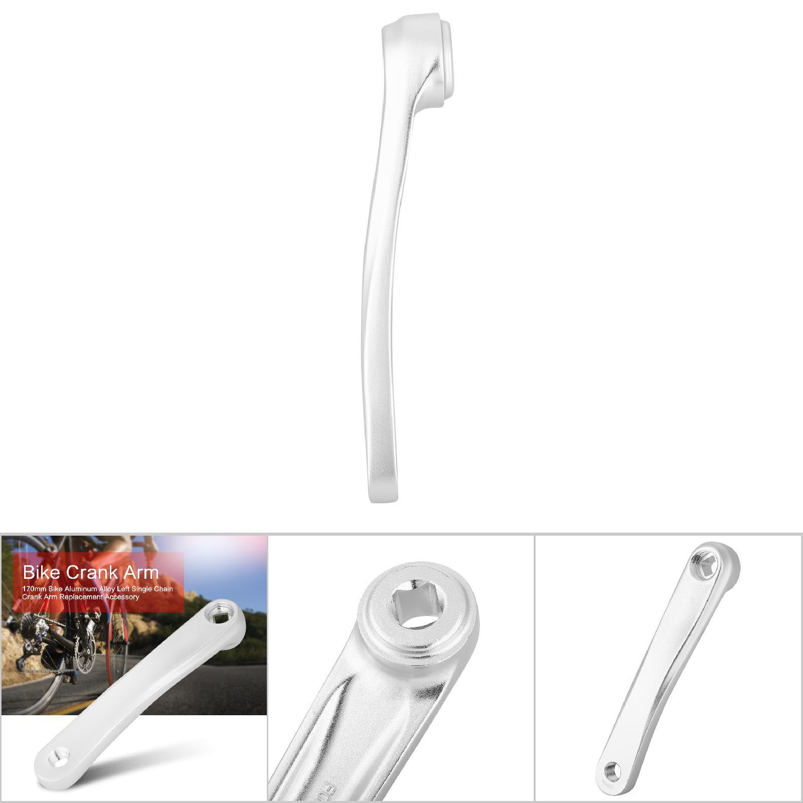 Pedivella per Bici da 170 mm Guarnitura a Singola velocità Sinistra in Lega di Alluminio per Mountain Bike Bici da Strada