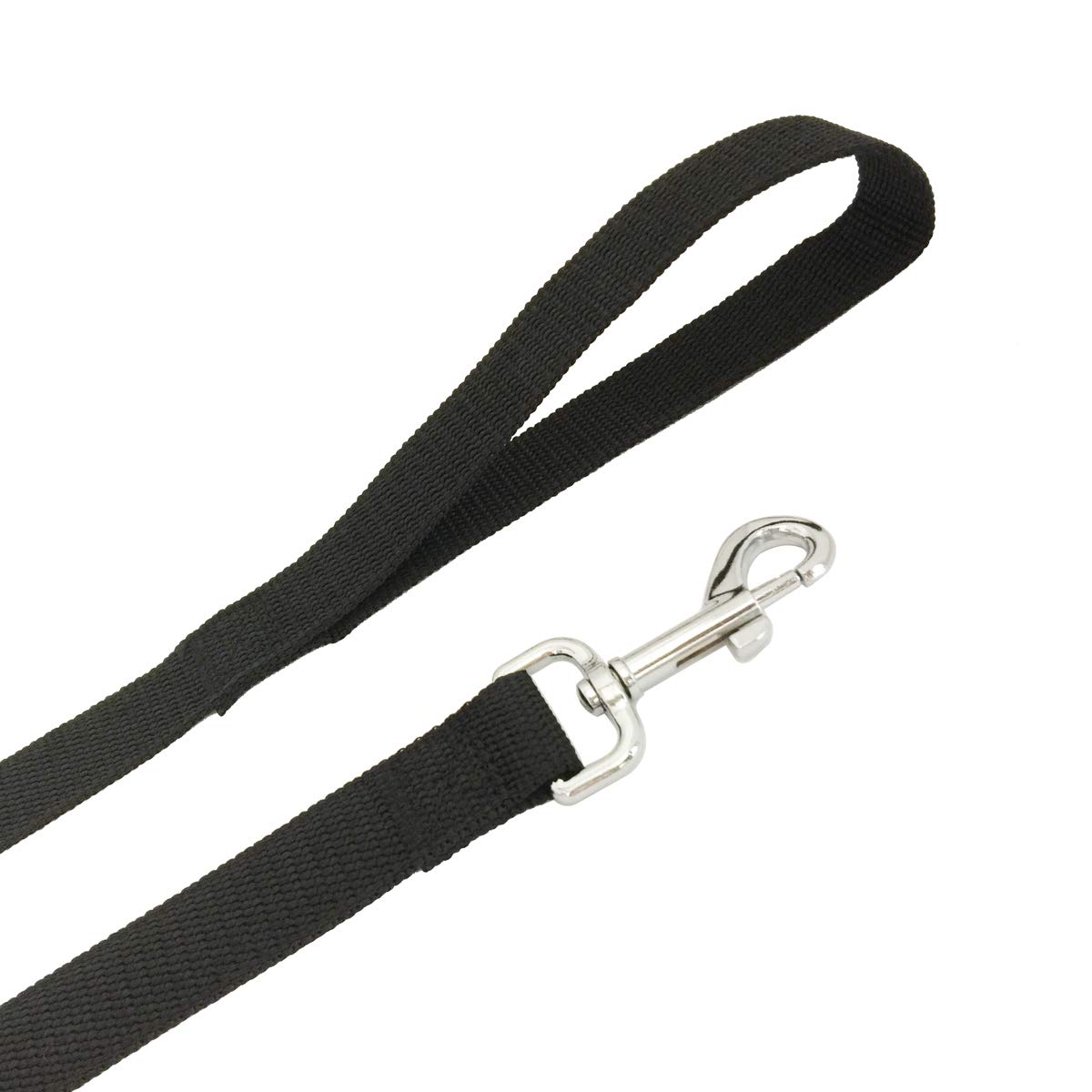 SALO Wytrzymała nylonowa smycz treningowa dla małych i średnich dużych psów, szerokość 3 cm, długość 6 m, 9 m, 12 m, 15 m, smycz dla psa, szczeniaka, do treningu przypominania posłuszeństwa, na kemping lub podwórko (30 stóp, czarna)