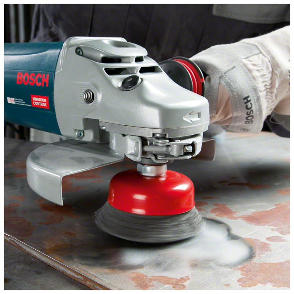 Bosch Accessories Professional 1x Scheibenbürste Gezopfter Draht Heavy (für Inox, X-LOCK, rostfrei, Ø 115 mm, Drahtstärke 0,5 mm, Zubehör Winkelschleifer) (Packung mit 2)