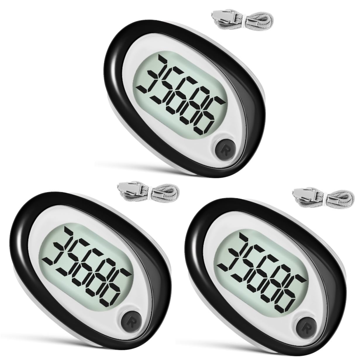 SUPVOX Podomètre De Marche Compteur De Randonnée Pédestre Podomètre pour Marcher De Remise en Forme Compteur De Pas Portable 3D Plastique