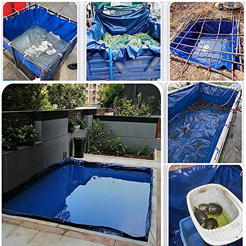 Piscina resistente in PVC per grandi laghetti fuori terra, 0,45 mm, con valvola di scarico, ideale per acquari Koi e pesci rossi e giochi d'acqua all'aperto